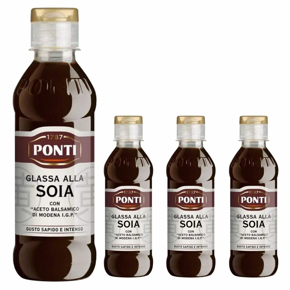 Ponti Glassa Alla Soia Gusto Intenso 4 Confezioni da 240 Grammi