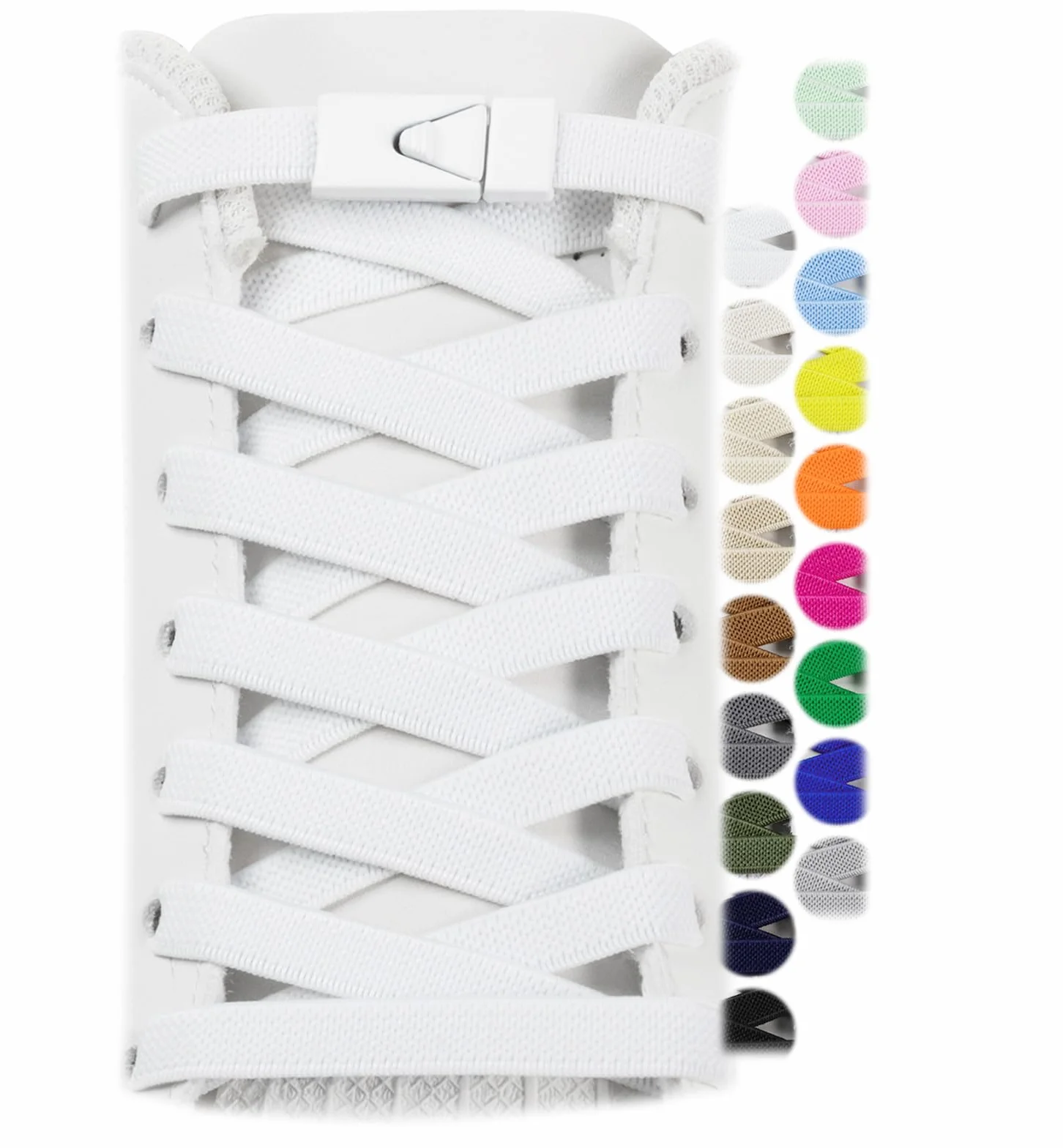 Lacets Élastiques 8mm Sans Laçage Stepace 2 Paires Enfants Adultes