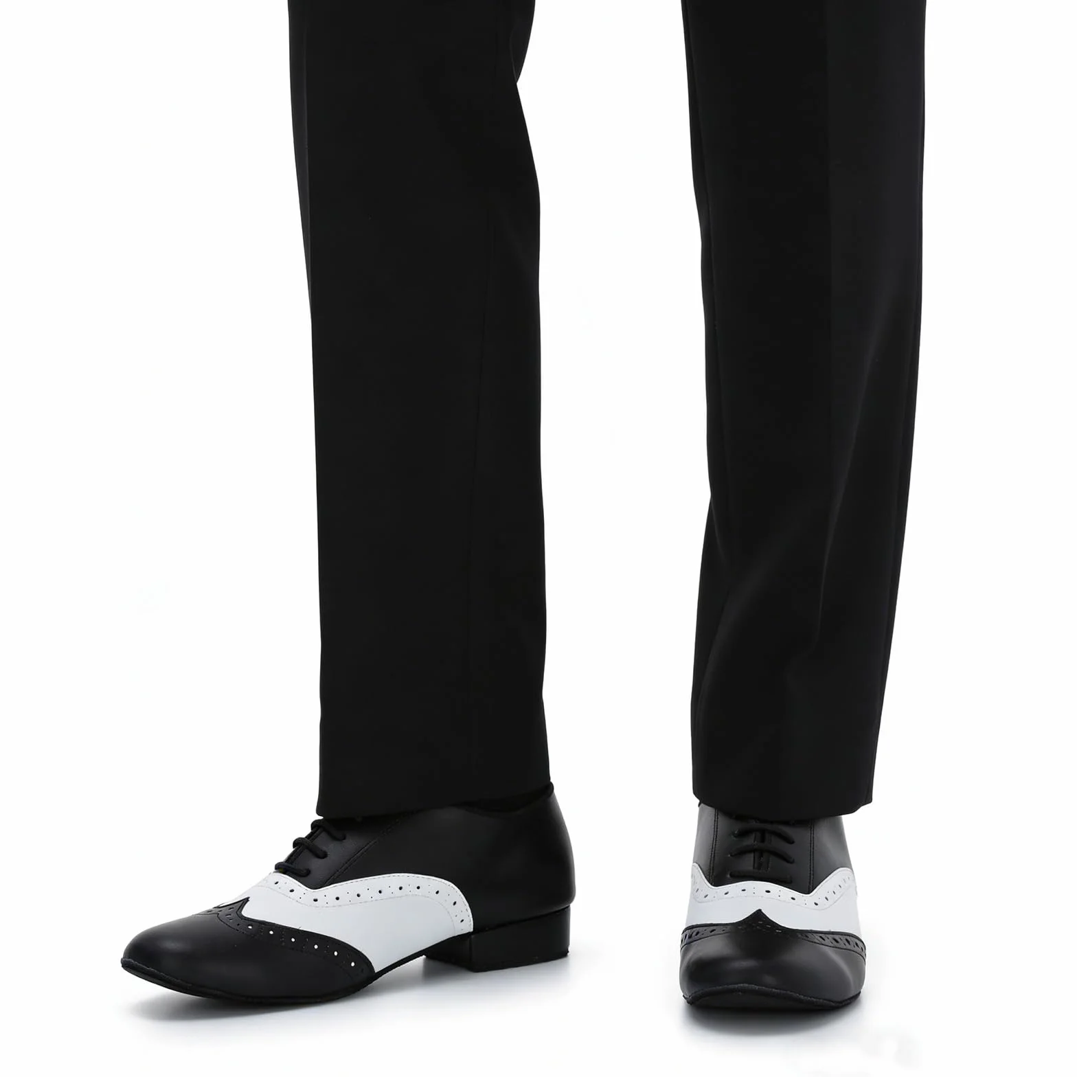 Chaussures Danse Latin Salsa Tango Cuir Synthétique Lacets Homme Talon