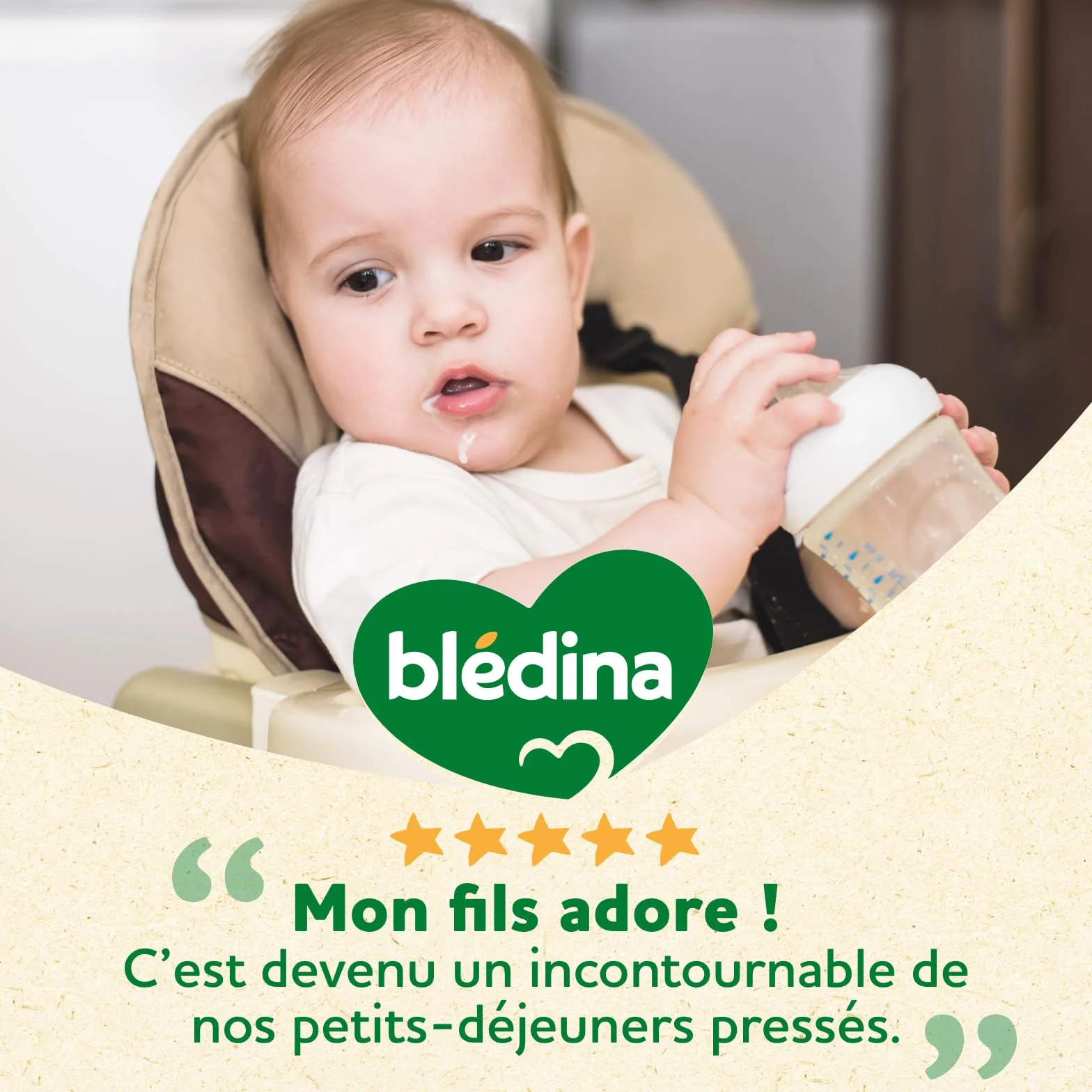 Blédina Blédidej Céréales bébé Biscuité Saveur Vanille Dès 12 Mois Lait bébé petit-déjeuner Calcium Vitamine C Fer Oméga 3 Format Pratique 12x250 mL
