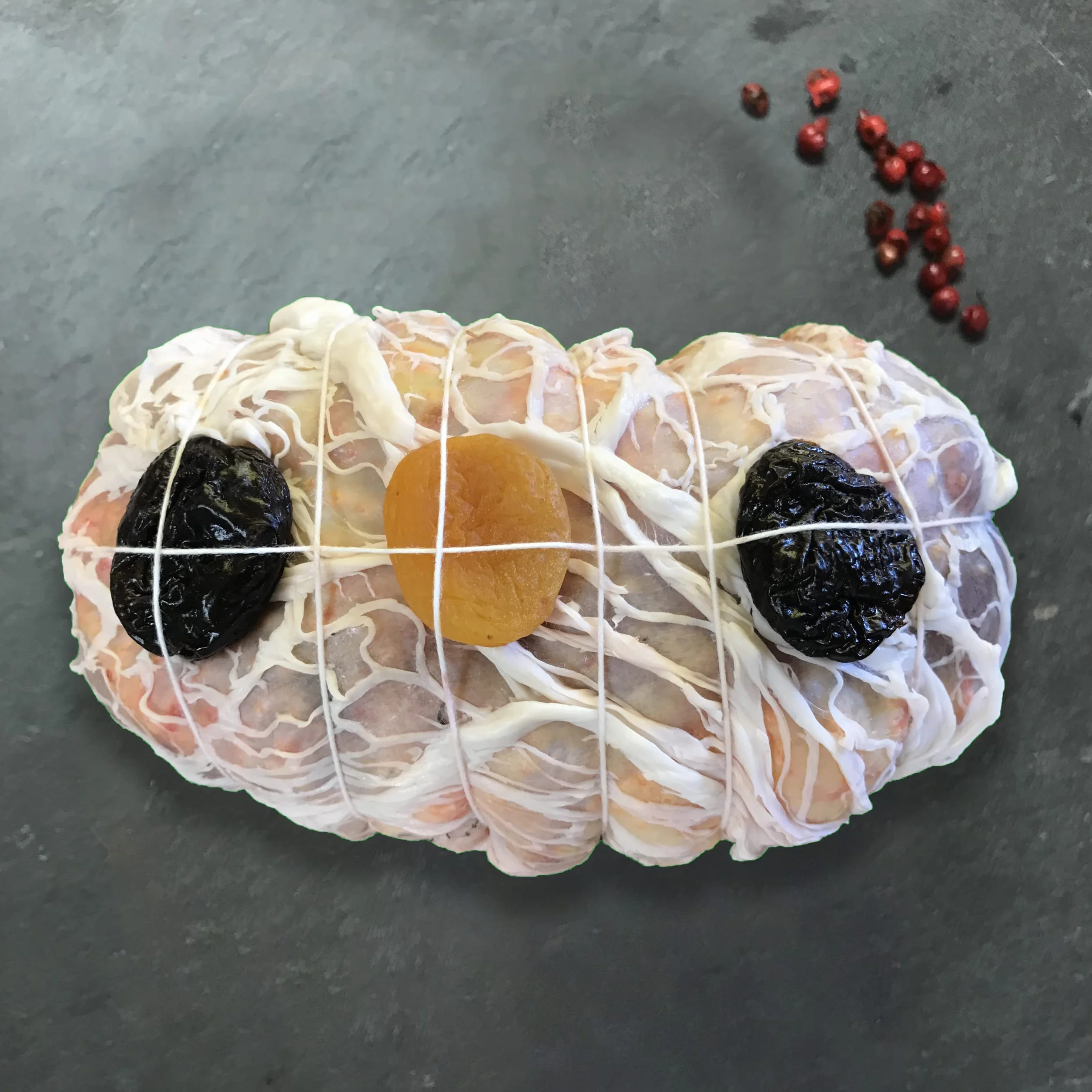 Rôti de pintade farci aux pruneaux/abricots - 850g - France
