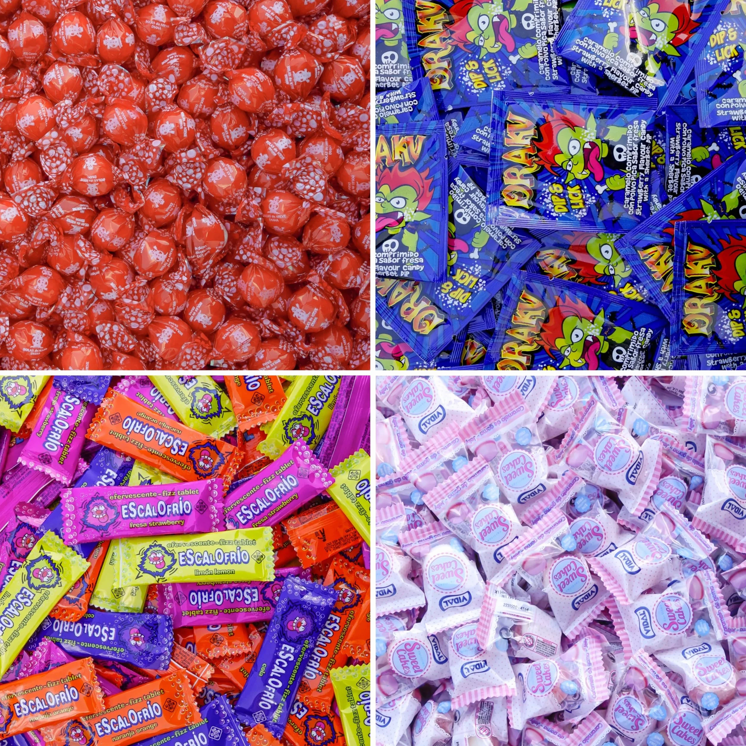 Lot Assortiment 120 Bonbons en Gros, 15 Variétés, Sachets Individuels pour Pinata