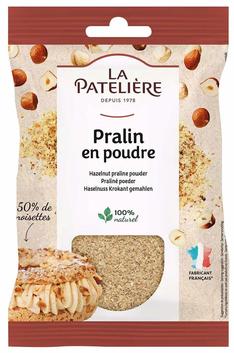 LA PATELIERE Pralin en Poudre 100 g - Lot de 5