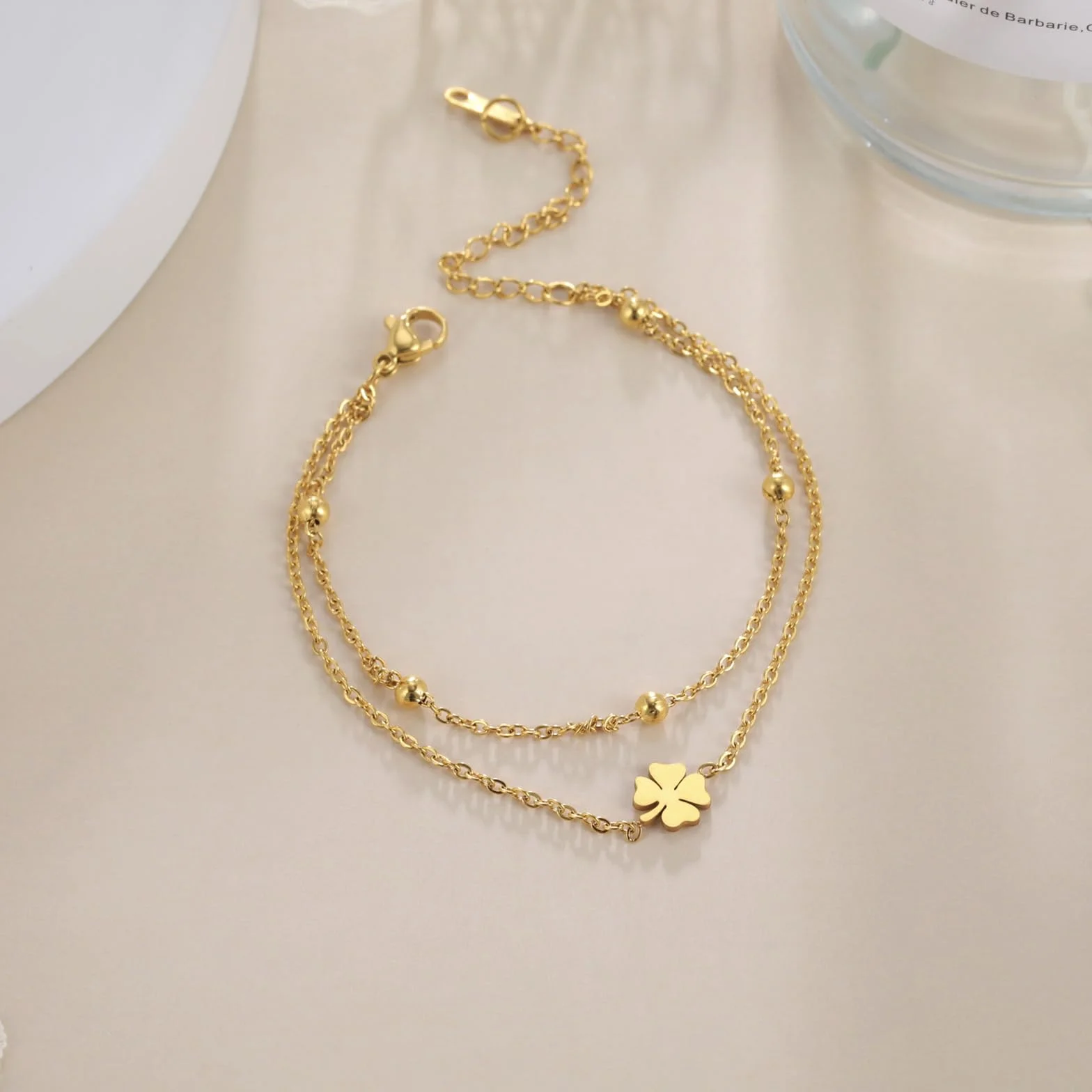 Bracelet trèfle à quatre feuilles en acier inoxydable VASSAGO pour femme