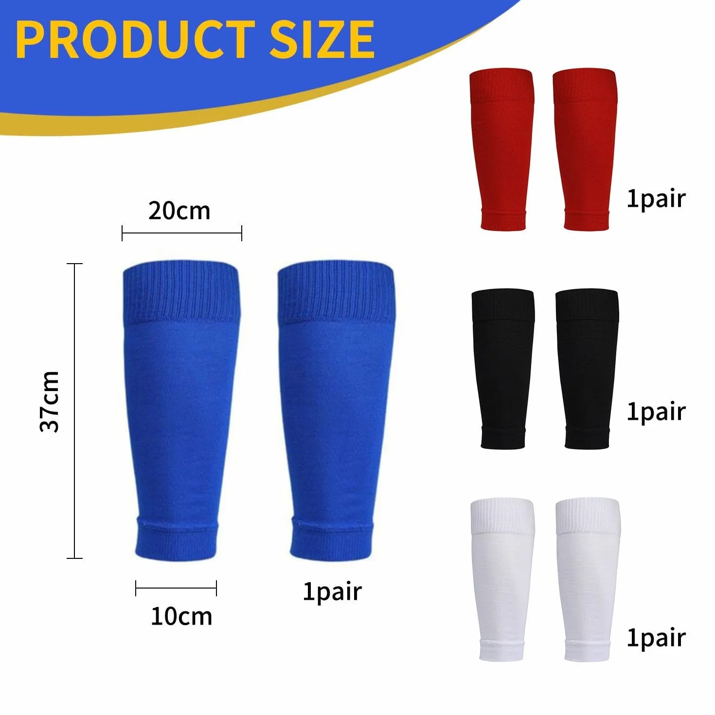 Chaussettes de football pour enfants 4 paires leggings mollets élastiques