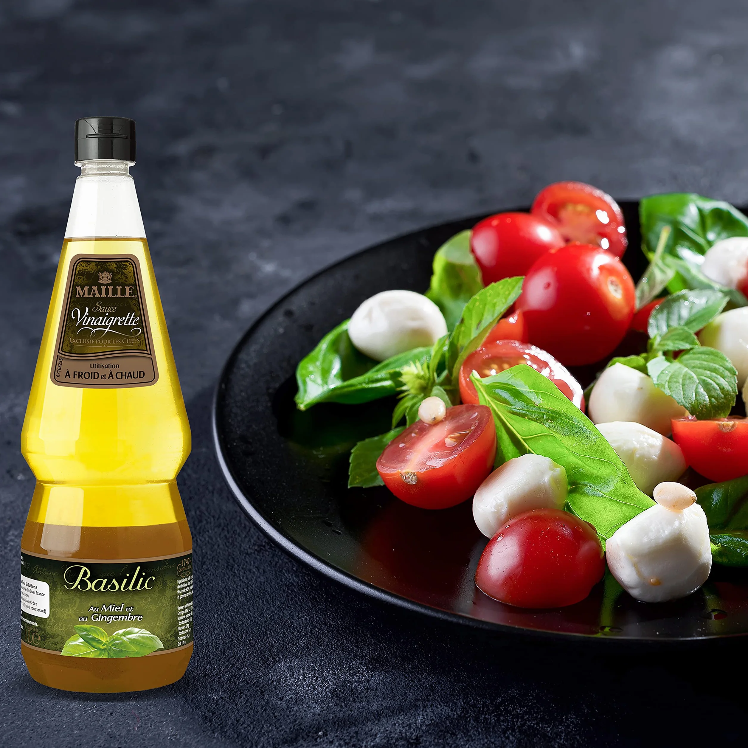 Maille Sauce Vinaigrette Basilic, Saveurs "faits maison" 1l - Lot de 2