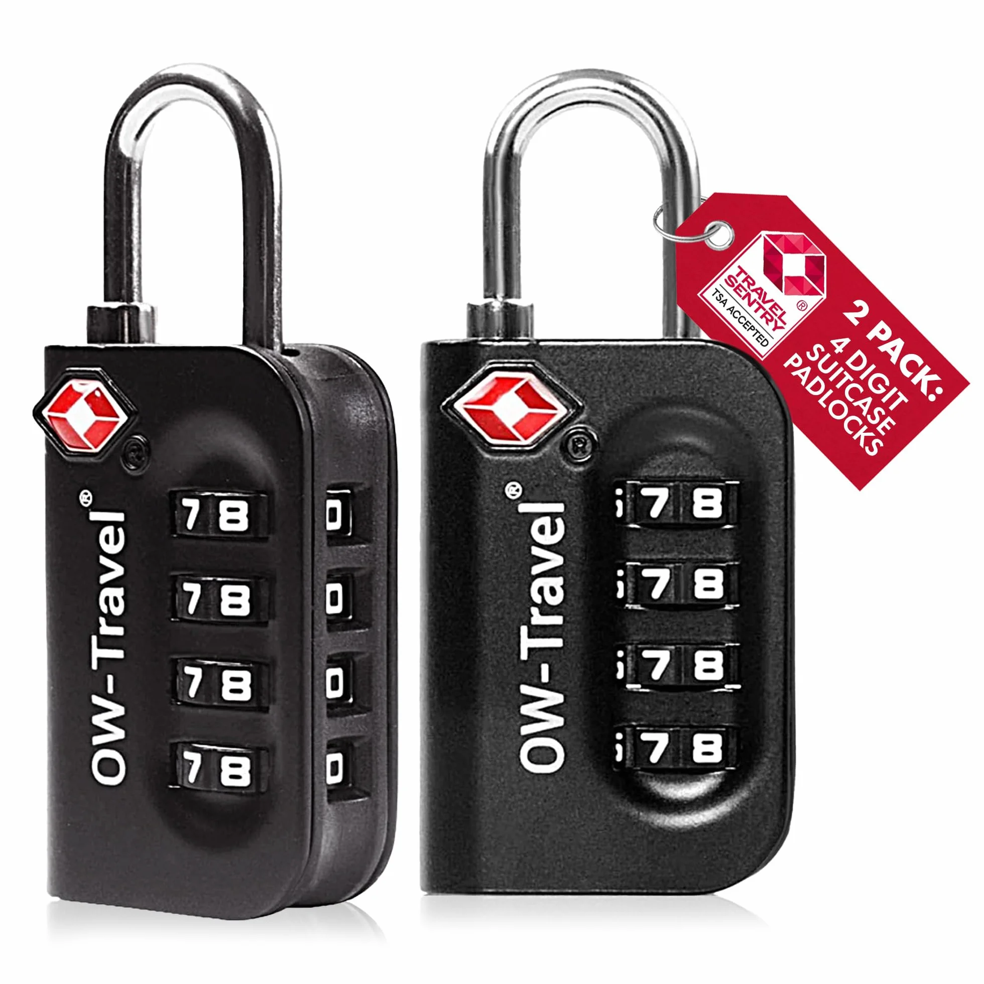 Cadenas TSA pour Valise 4 Chiffres Antivol Bagages Noir