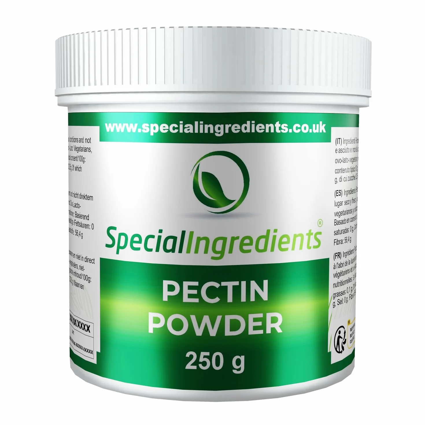 Special Ingredients Pectine en poudre 250g - Idéal pour confiture, marmelade, chutney & gelée de fruits - Agent liant & épaississant - Convient aux vegans & végétariens