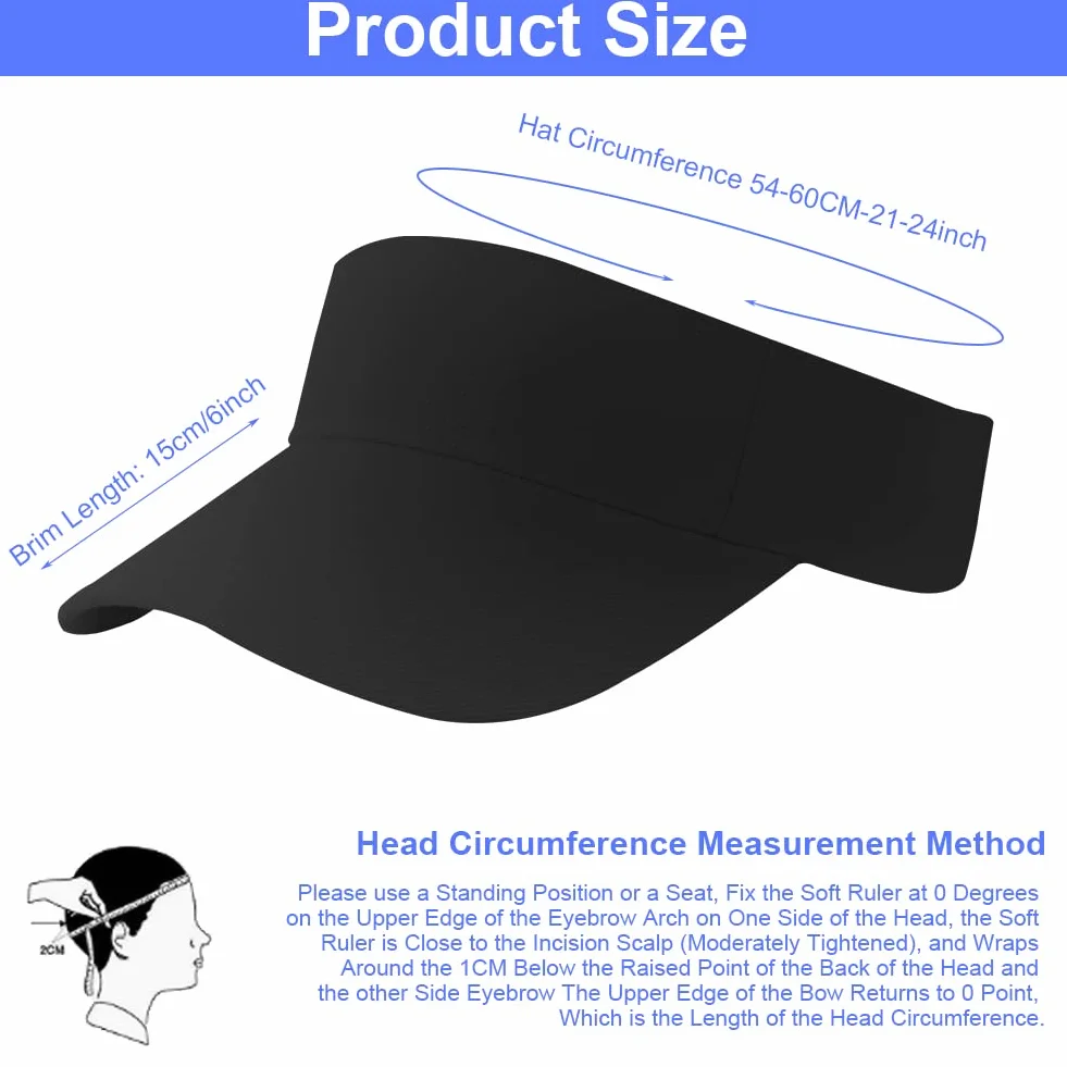 Aomig Visière Casquette Anti UV Femmes Réglable Été Base-Ball Golf Tennis Hommes Soleil Beach
