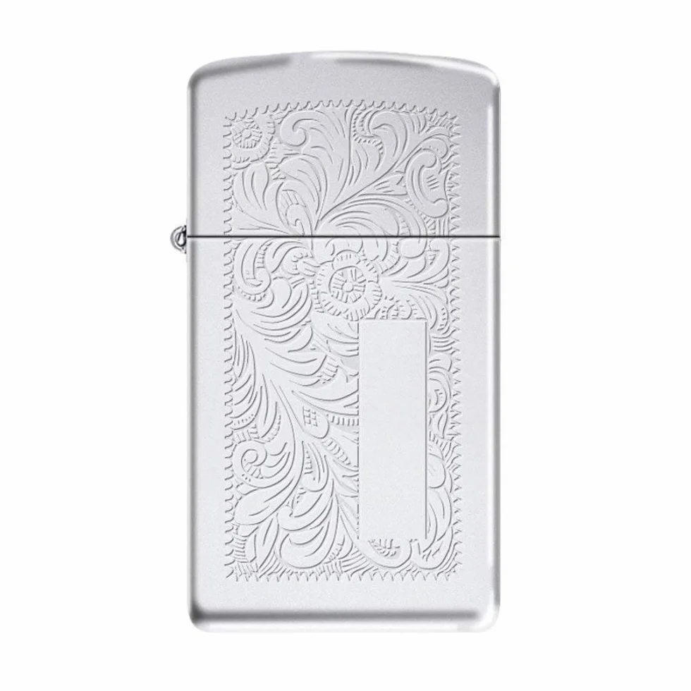 Zippo Briquet tempête – Venetian, Slim – Finition Chrome Poli Miroir avec Effet Lustre – Rechargeable – Réutilisable – Design Coupe-Vent – Boîte Cadeau – Fabriqué aux États-Unis