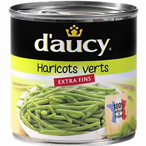 D'AUCY - Haricots Verts Extra Fins 220G - Lot De 4