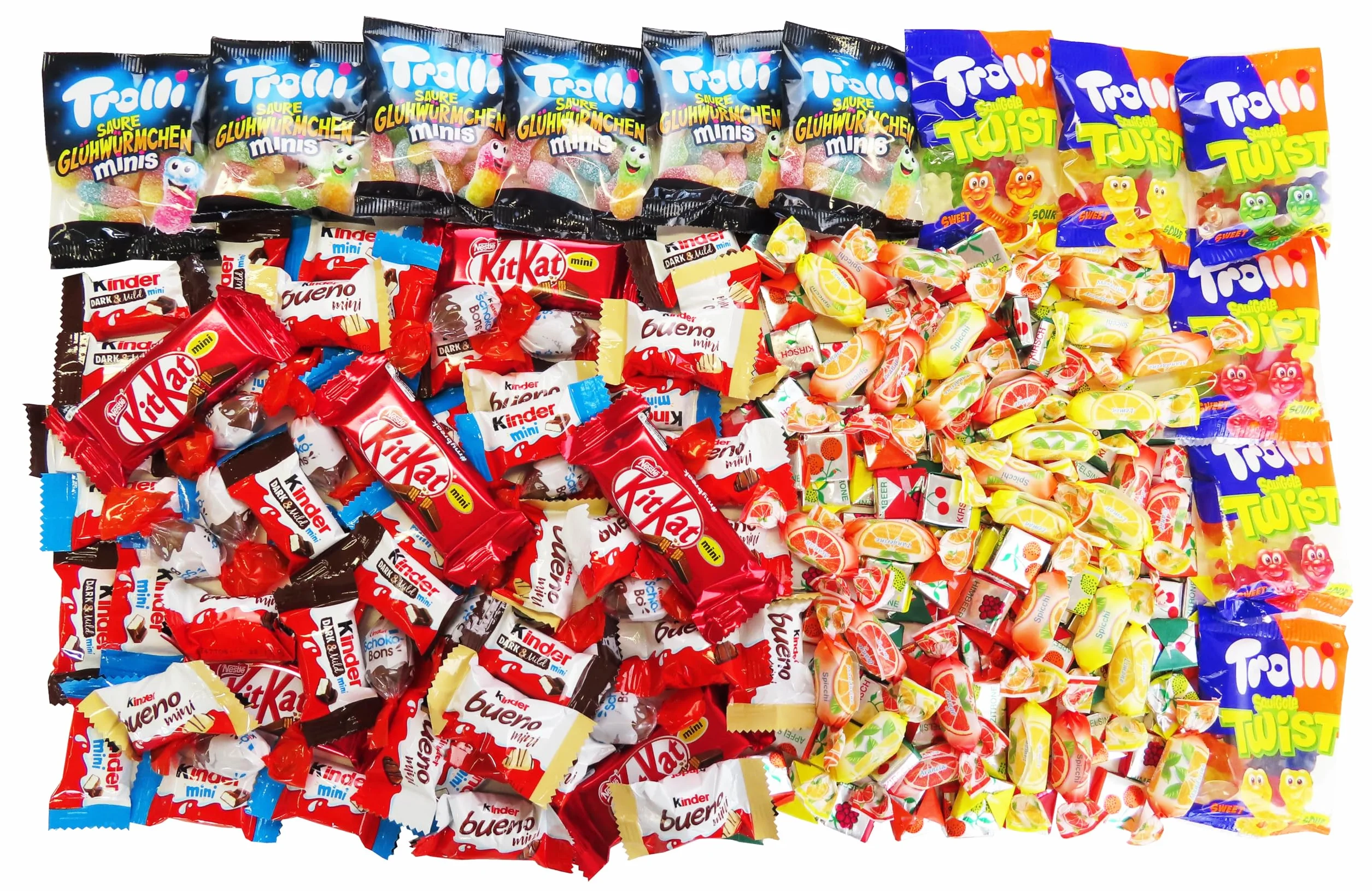 Sachet avec Bonbon et Chocolat pour Fête d'Anniversaire avec 6 enfants 937g (avec 210 pièces)