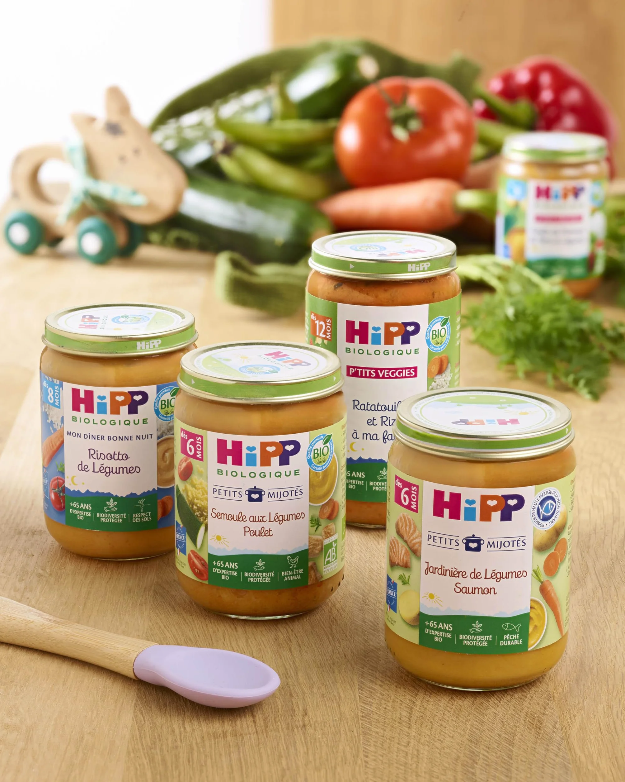 HiPP - Mon Dîner Bonne Nuit - Tagliatelles Epinards Fromage - Pots 2x250g - Lot de 6 - BIOLOGIQUE