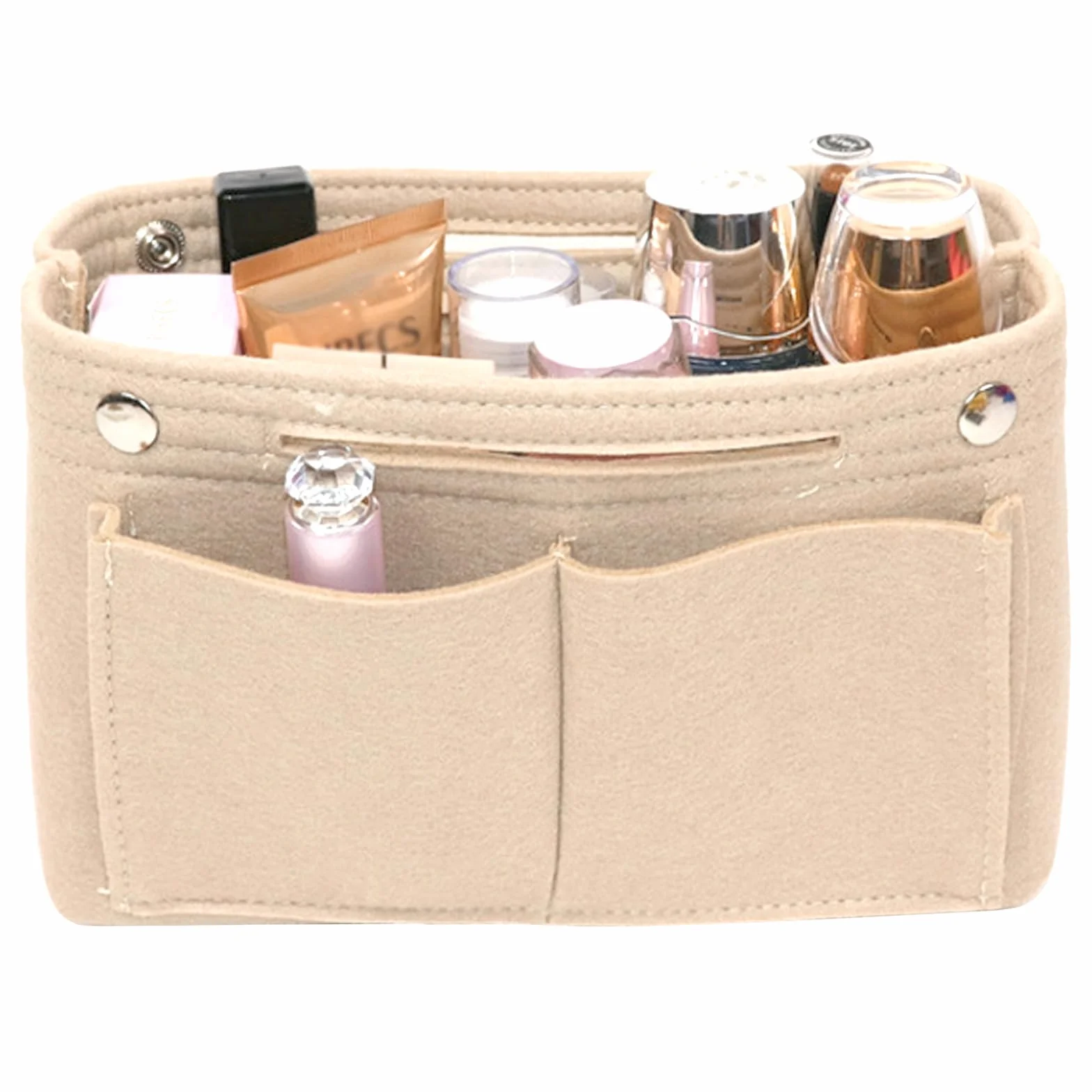 Sac à Main Organiseur en Feutre 24x8x15 cm Beige