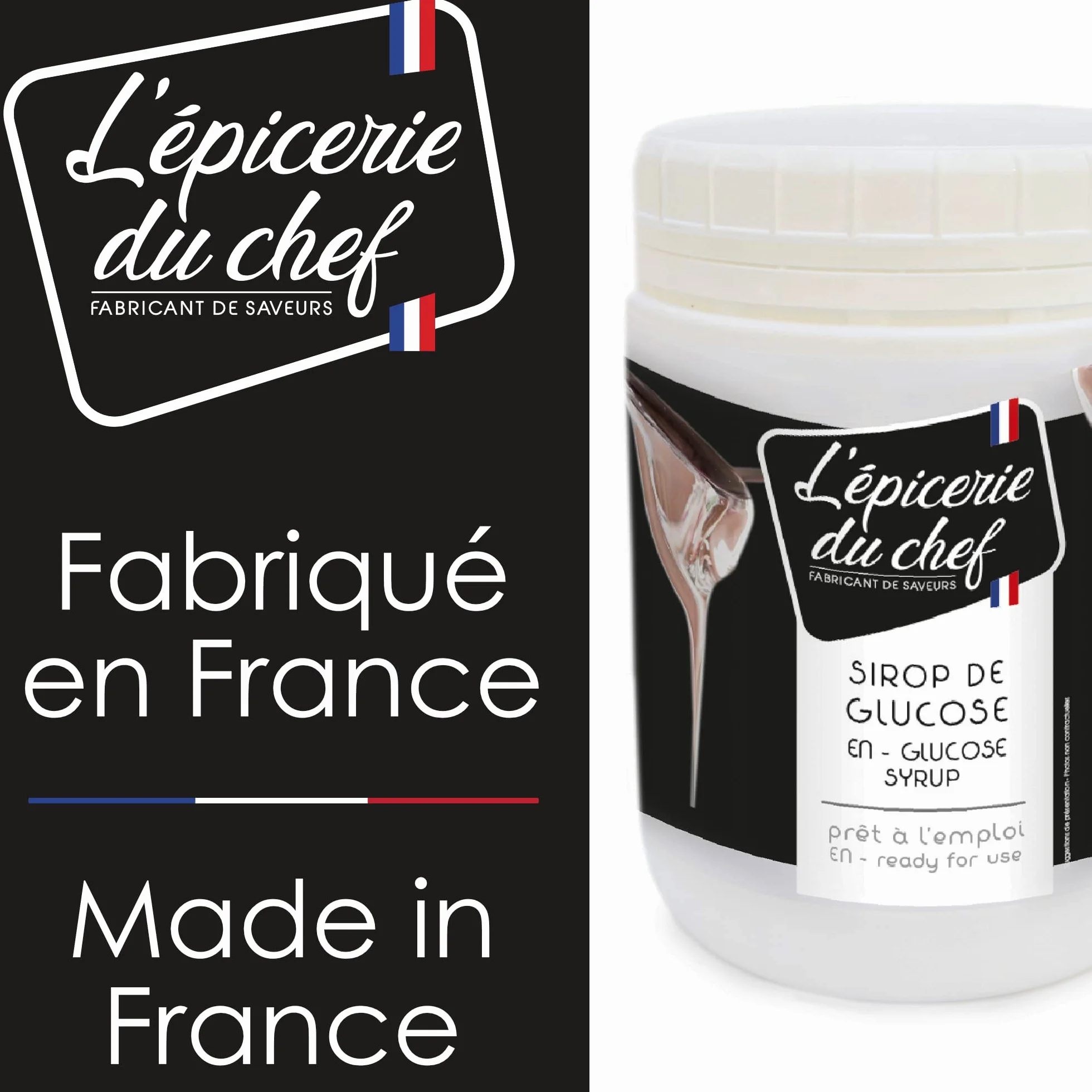 Épicerie du Chef - Sirop de Glucose Pâtissier 1kg - Prêt à l’emploi - Pour Pâtisseries, Desserts, Confiseries & Glaces - Fabriqué en France - EDC8685