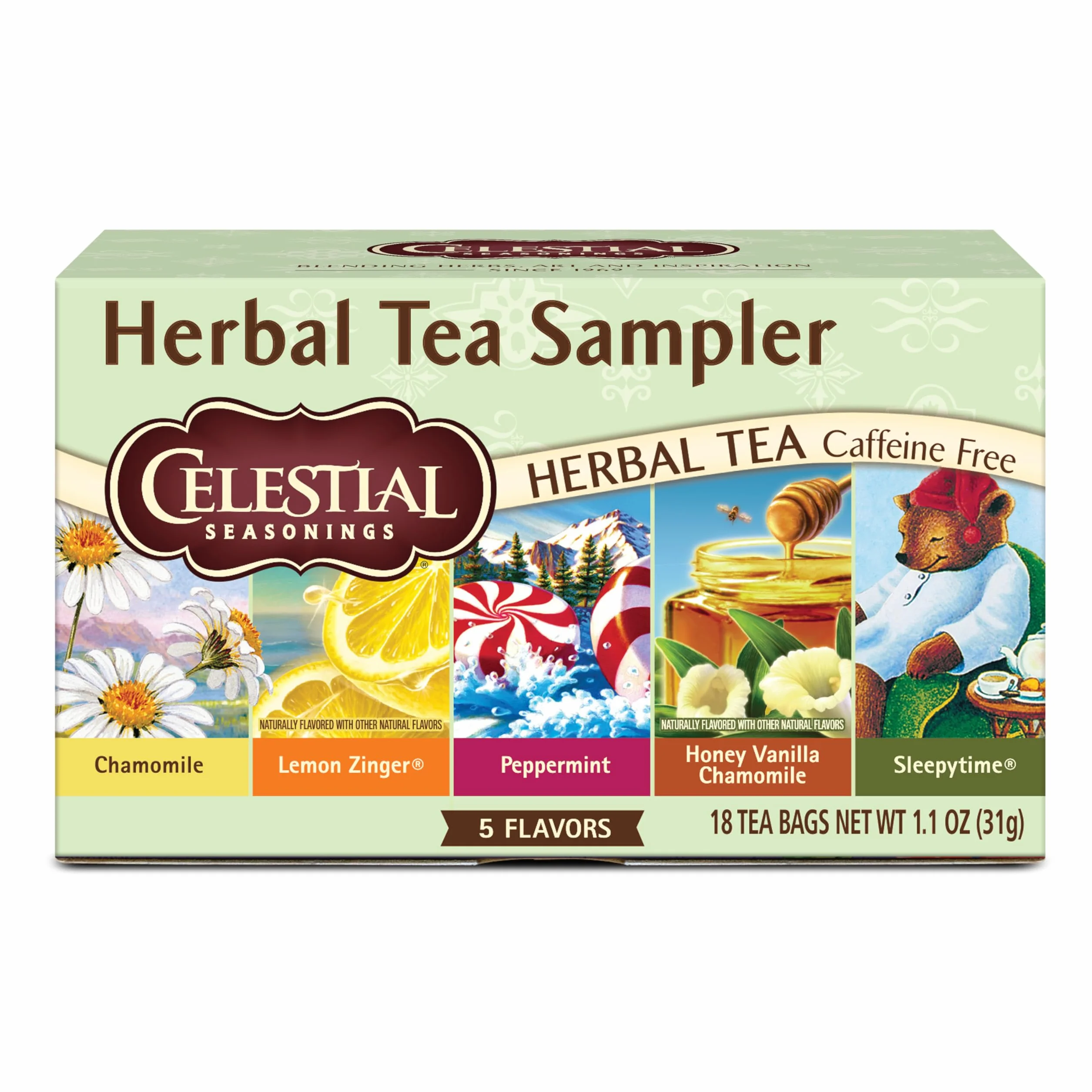 Celestial Seasonings Herbal Tea Sampler (6x18 Bag)