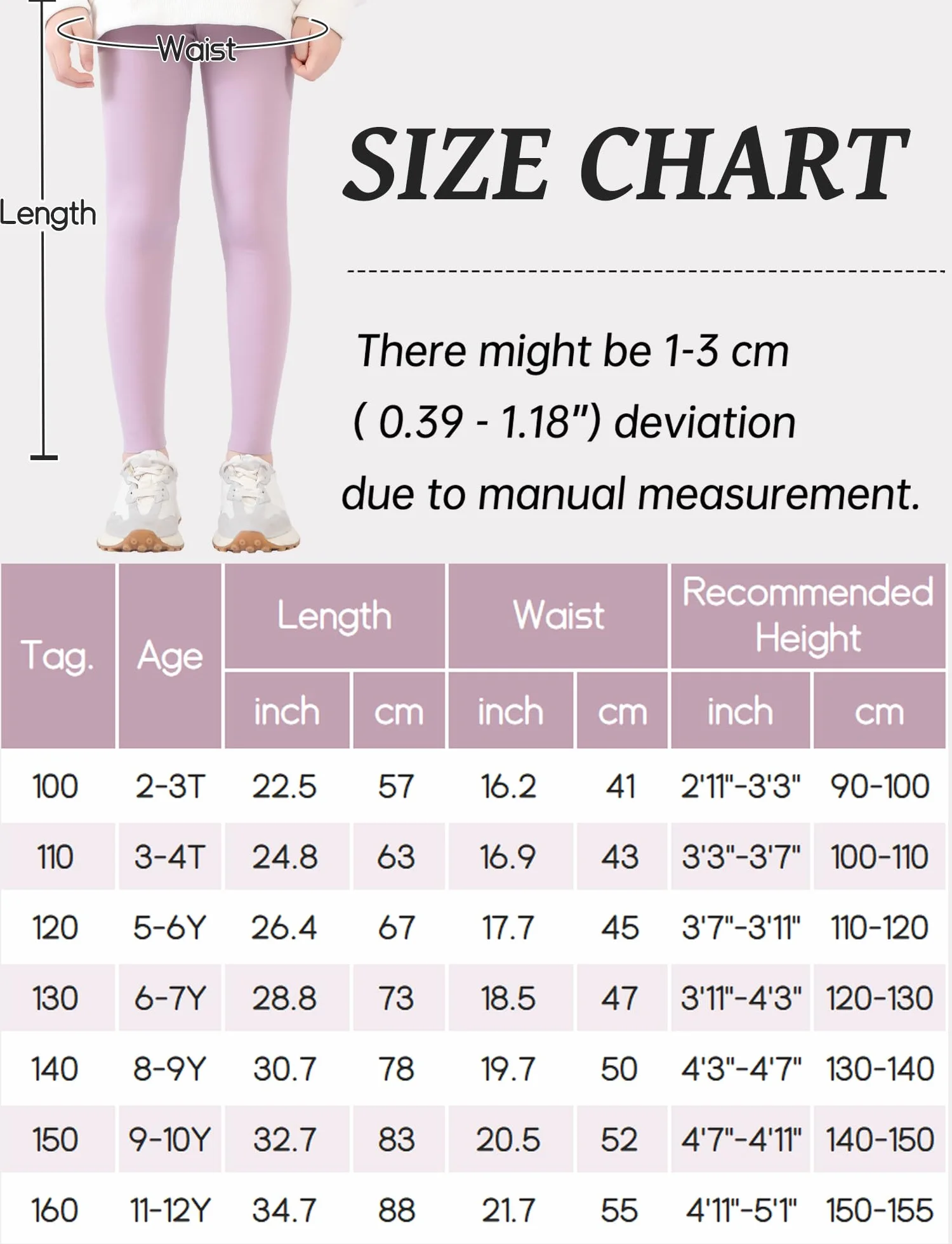 Leggings de Sport pour Fille 2-12 Ans Lot de 3 Pantalon Yoga SEAUR