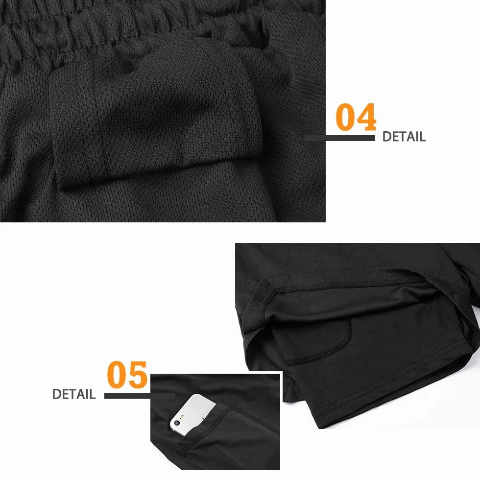 Superora Shorts d'Entraînement Sport Fitness Homme 2-in-1 Double Couche