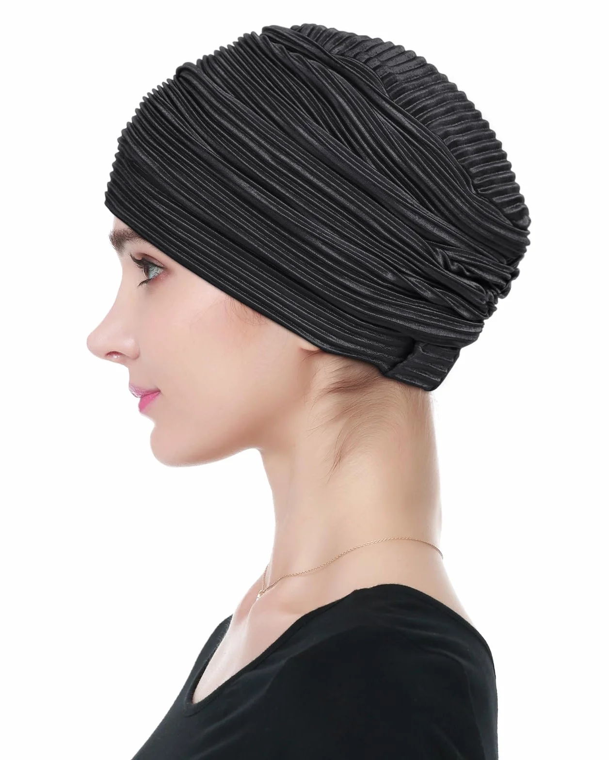 Alnorm Turban plissé Coiffes de Chimio pour Femmes