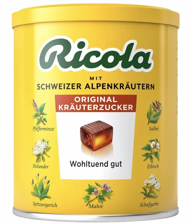 Original Kräuterzucker – Bonbons suisses aux plantes, confiserie traditionnelle, 250g