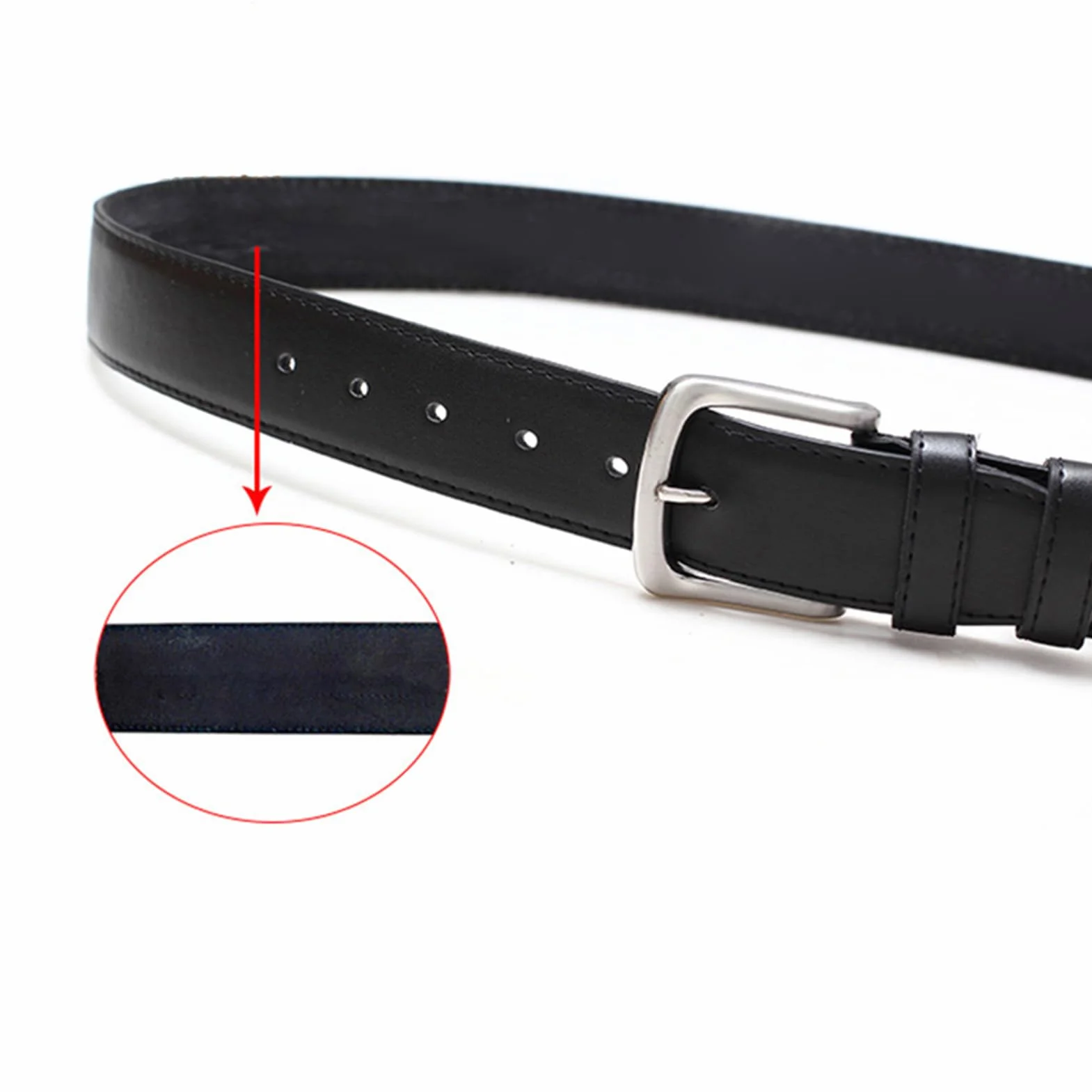 Ceinture porte-argent antivol PU de voyage avec poche intérieure cachée et fermeture éclair