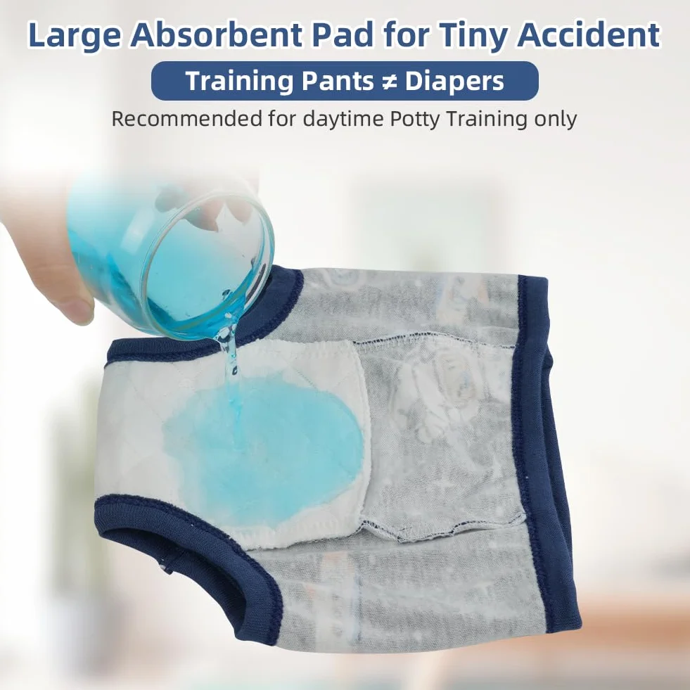 Culotte d'apprentissage lavable pour enfant, 5 pièces, fille et garçon, bébé, bords enveloppés