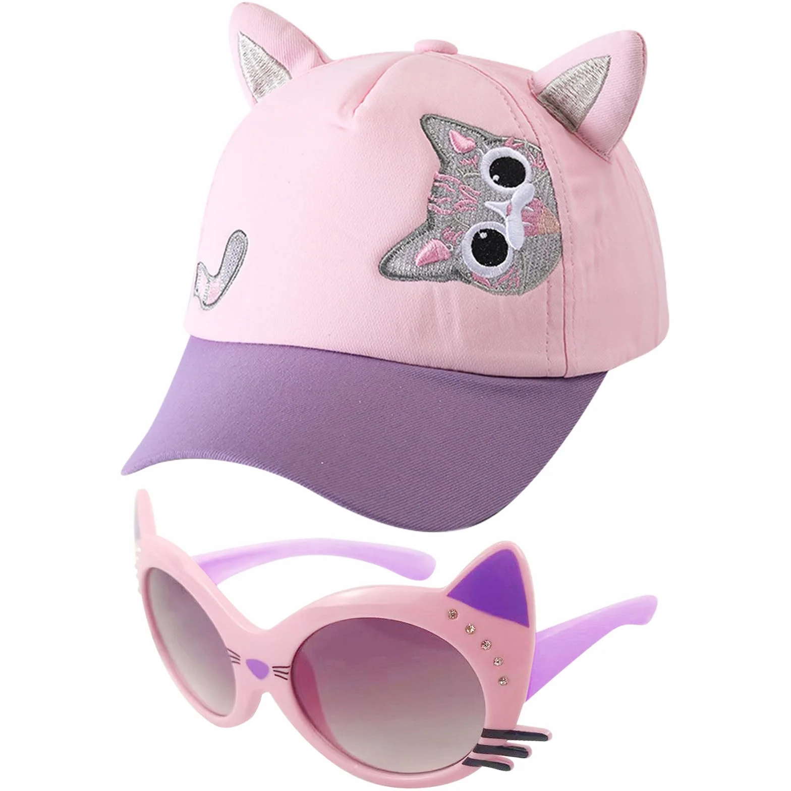 Casquette Enfant Fille Protection UV, Chapeau de Sport Extérieur Été, 50-52cm