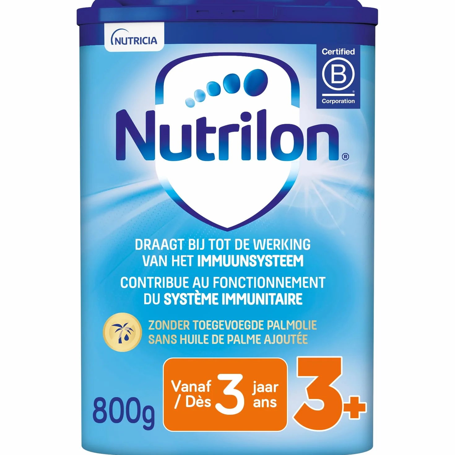 NUTRILON 3+ - Lait de croissance pour les tout-petits à partir de 3 ans - Formule nutritive avec des nutriments essentiels - Boîte 800g