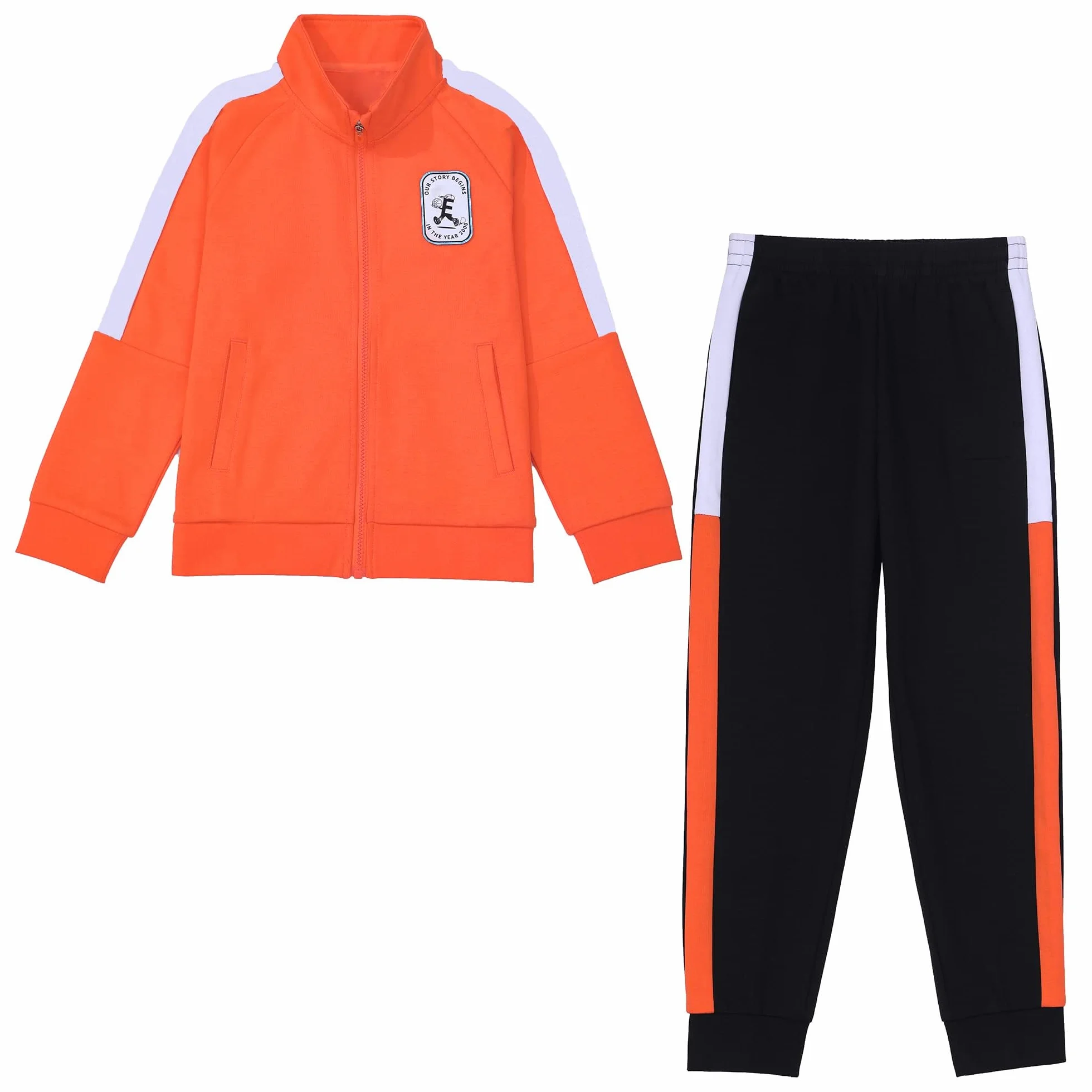 Unisexe Survêtement 2 Pièces Ensemble Veste et Pantalon Tenue Jogging Âge 4-15 Ans