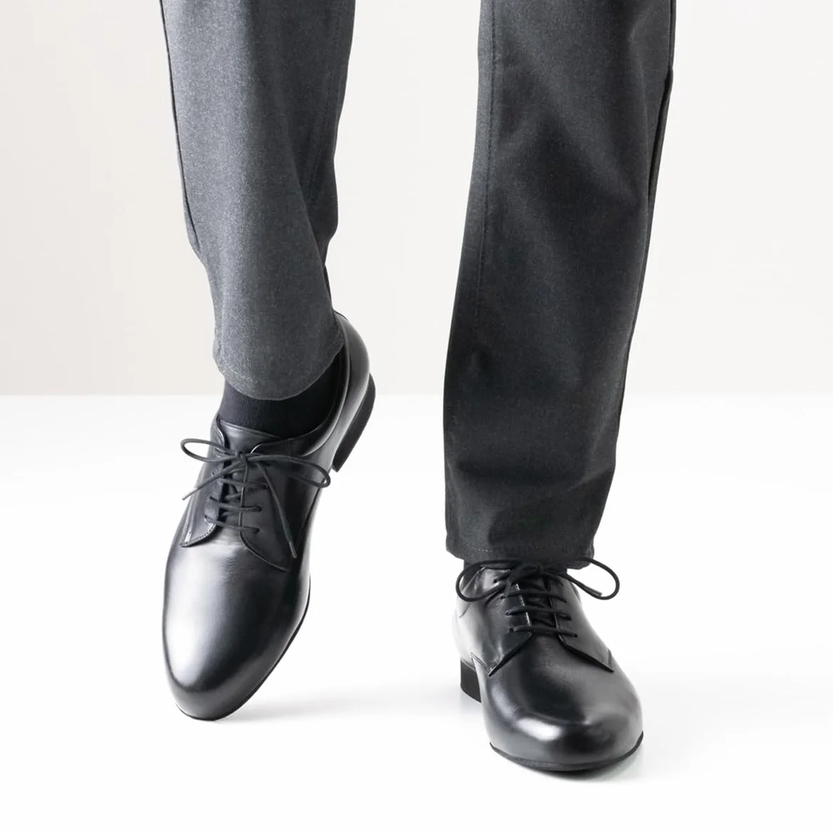 Werner Kern Hommes Chaussures de Danse 28048 Cuir Noir 2 cm Ballroom