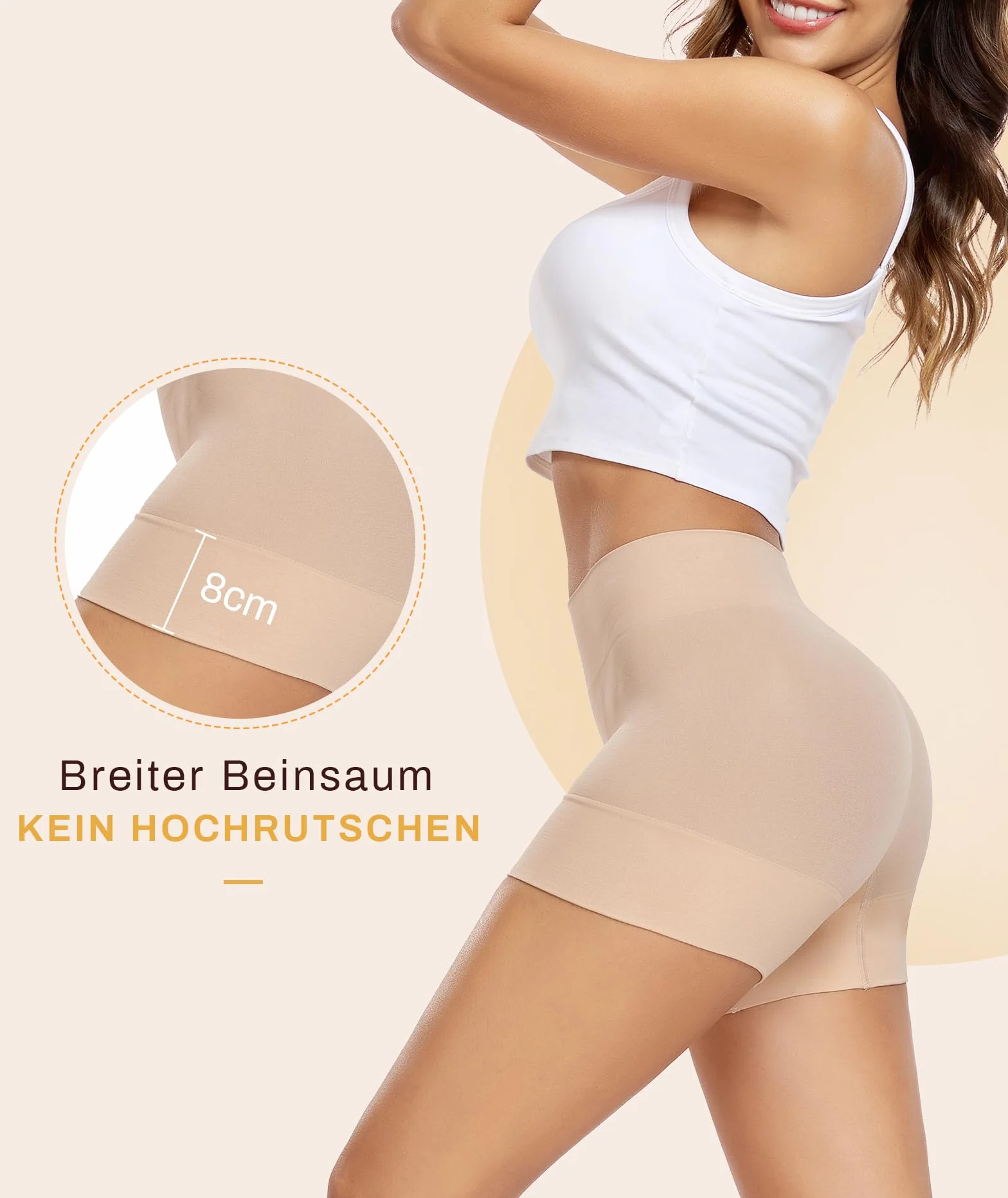 SIMIYA Shorts de Cyclisme pour Femmes, Taille Haute, Sans Coutures, S-3XL