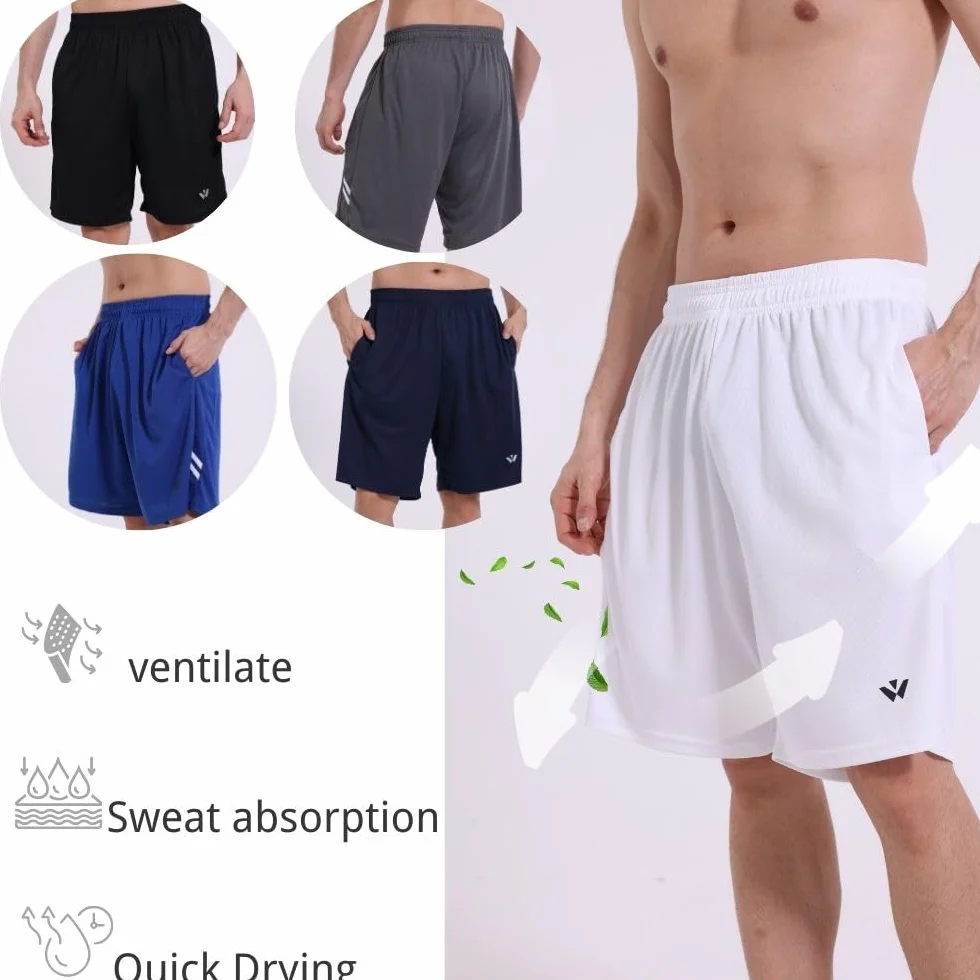 Shorts de sport pour homme avec poches taille élastique séchage rapide lot de 5