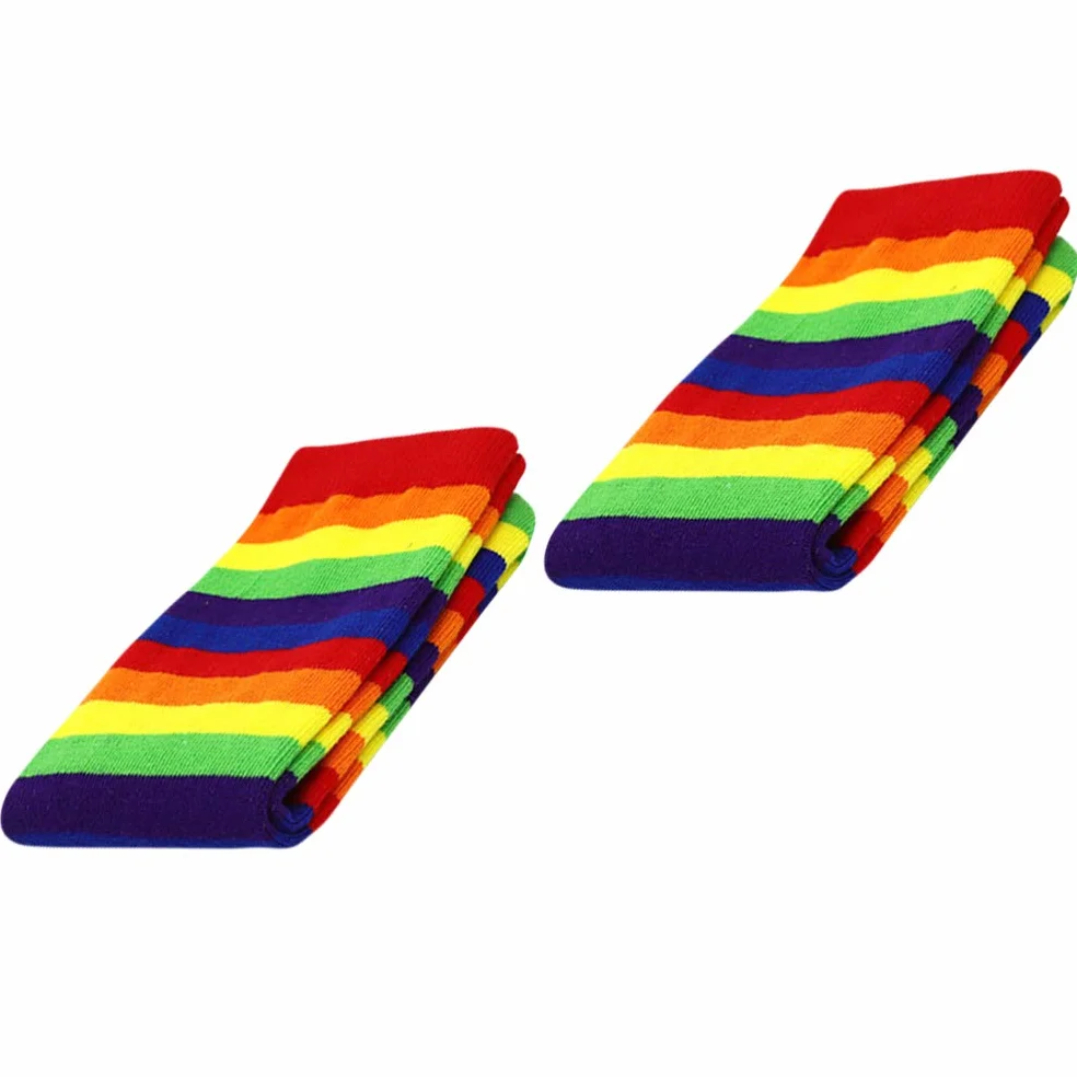 SOIMISS Lot de 2 paires de chaussettes rayures multicolores enfants
