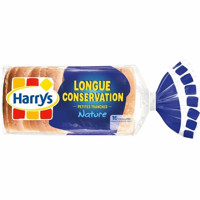 HARRYS - Pain De Mie Longue Conservation Nature 250G - le Lot De 4