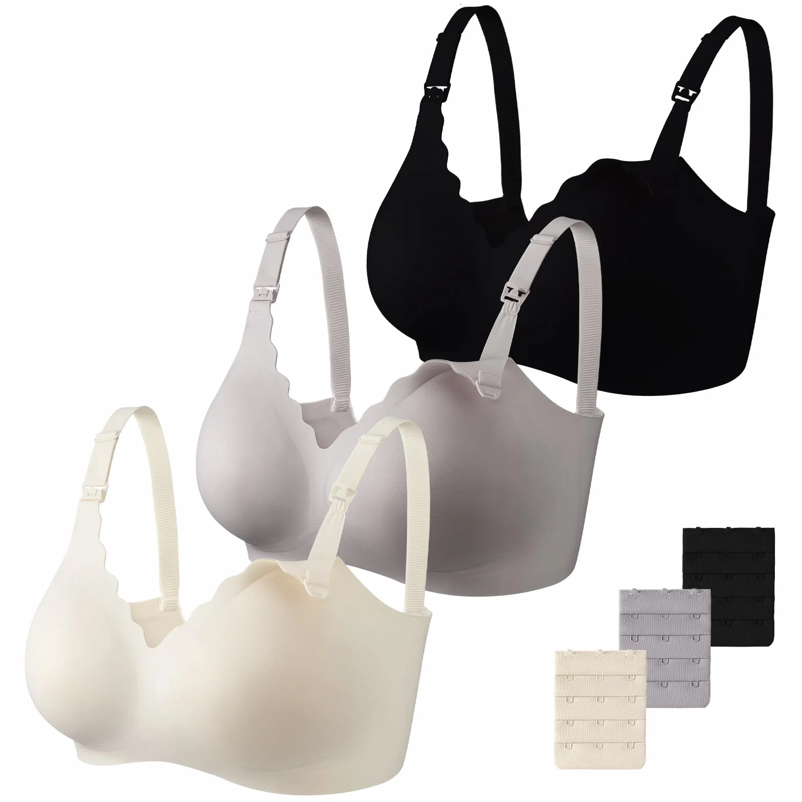Soutien-Gorge d'allaitement sans Couture Maternité avec Extenseurs Grossesse Ultra-Confortable Femme