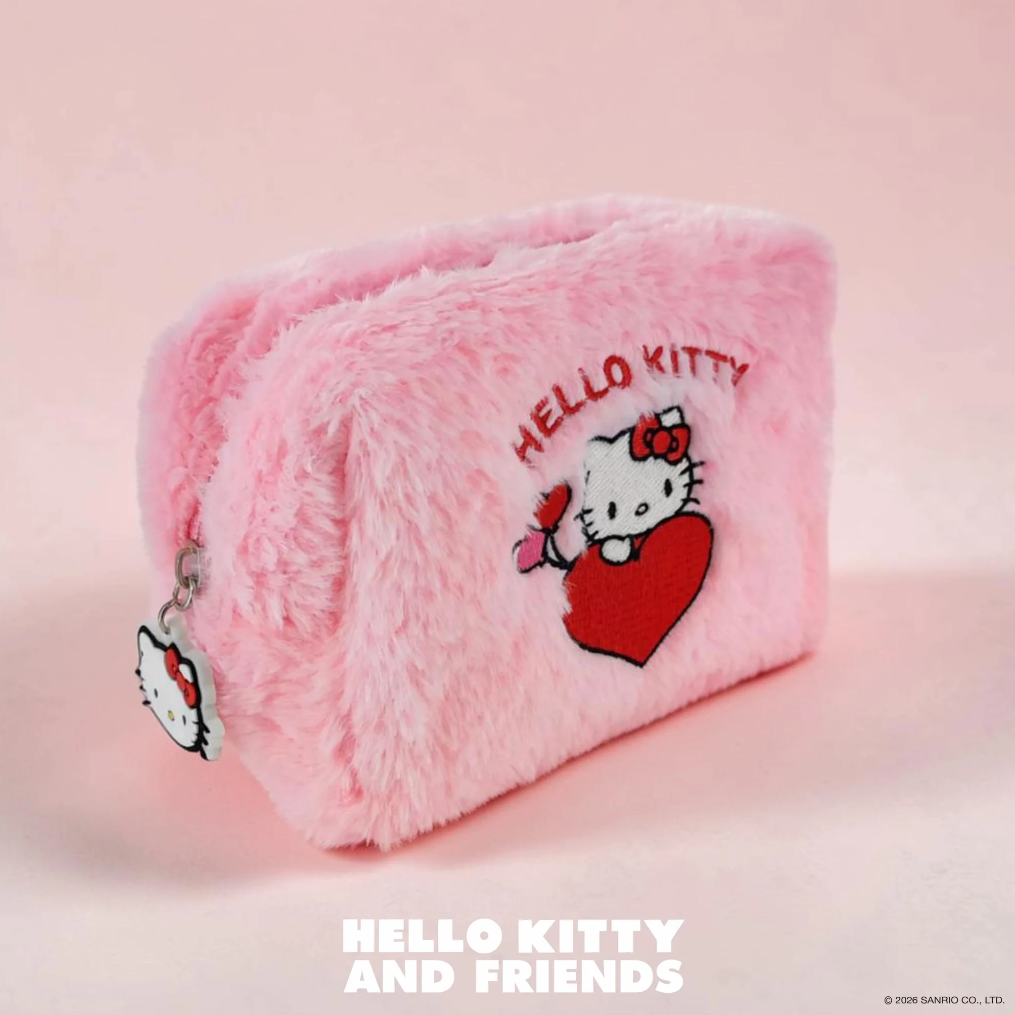 Hello Kitty Trousse de Toilette Fourrure Rose Sanrio