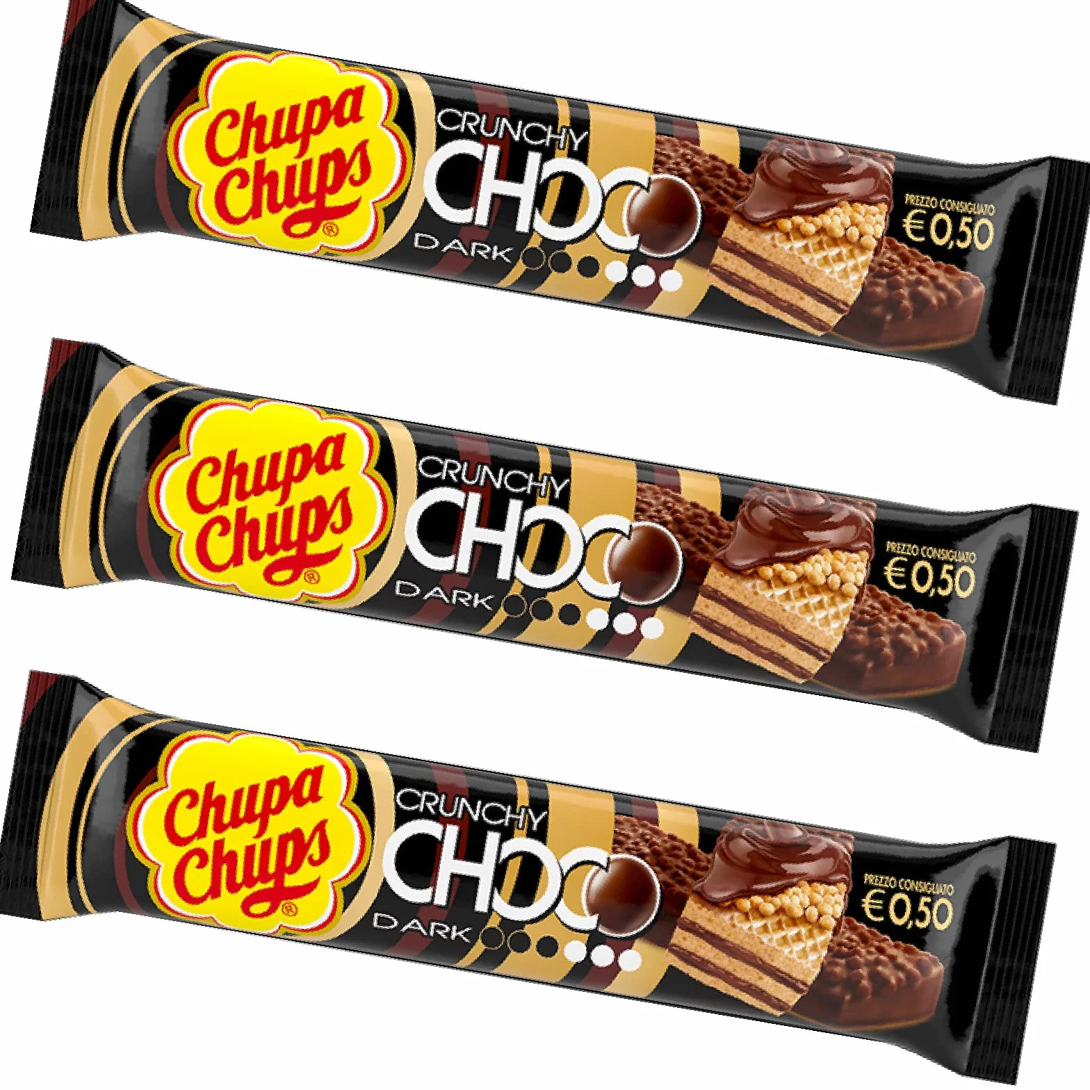 Barres Chup Dark Wafer Choco Crunchy Dark chocolat fondu, 27 g (20)