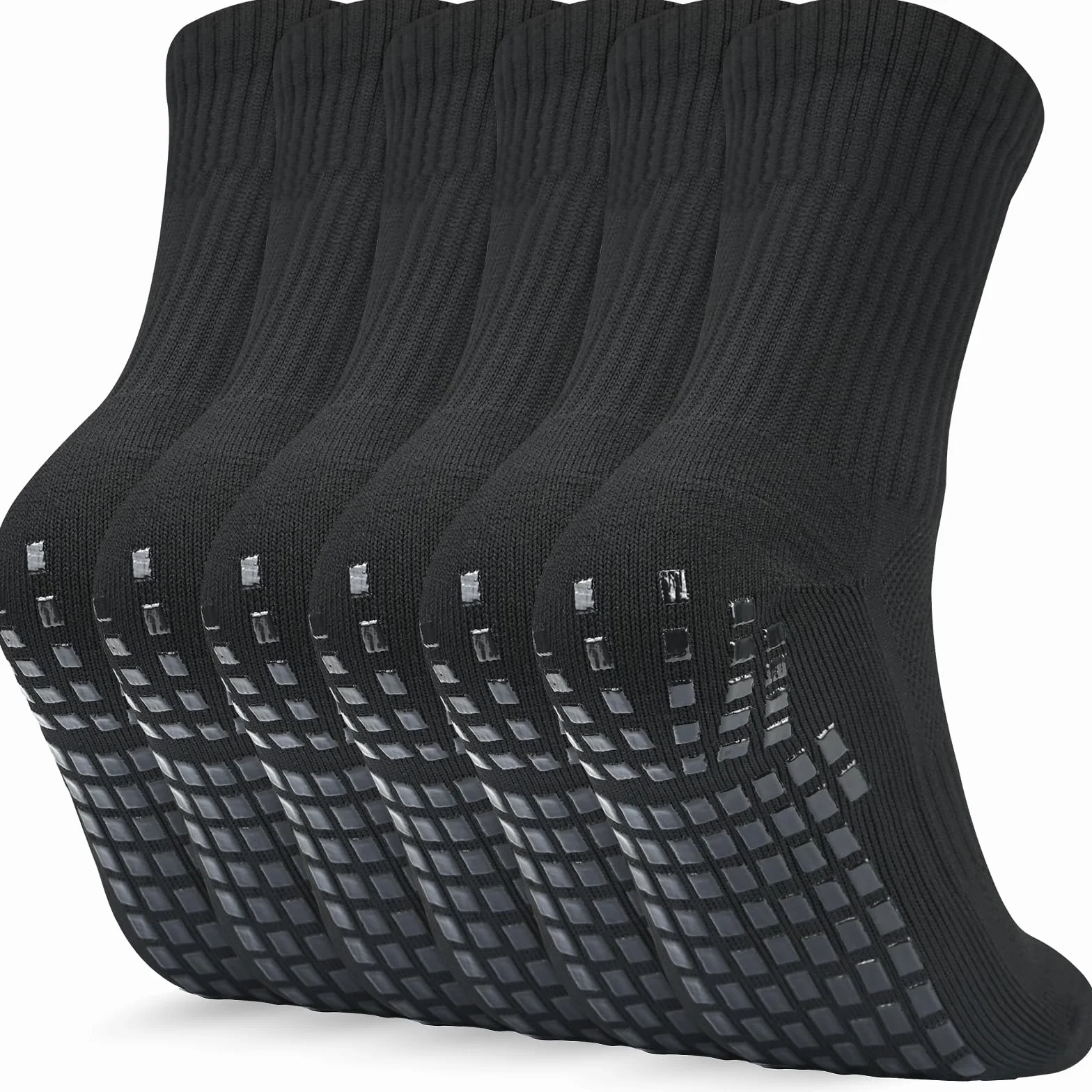 Chaussettes de football antidérapantes pour enfants, lot de 3 paires, tailles 31-34/35-38