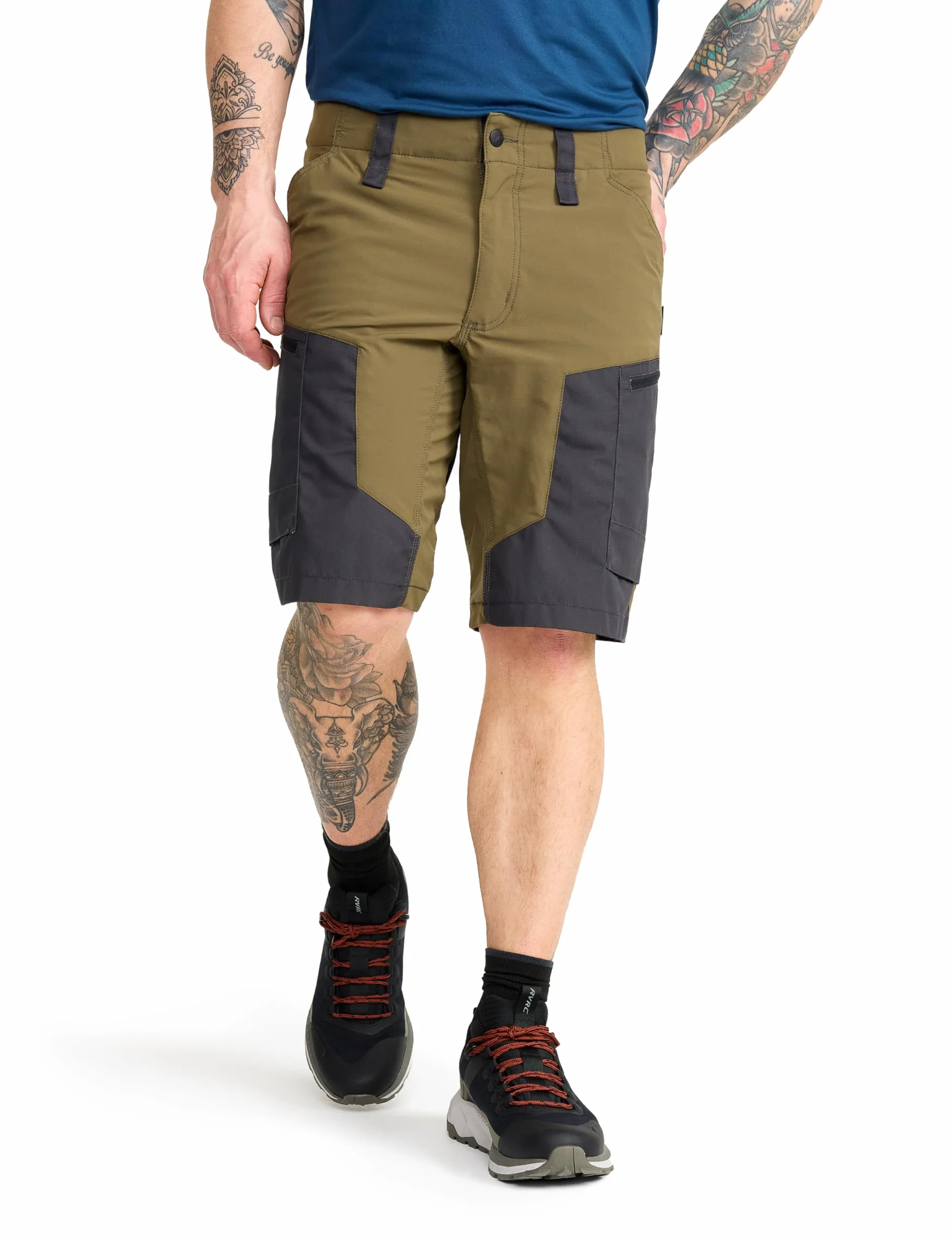 RevolutionRace Homme RVRC GP Shorts Short Durable Marche Randonnée Camping Plein air
