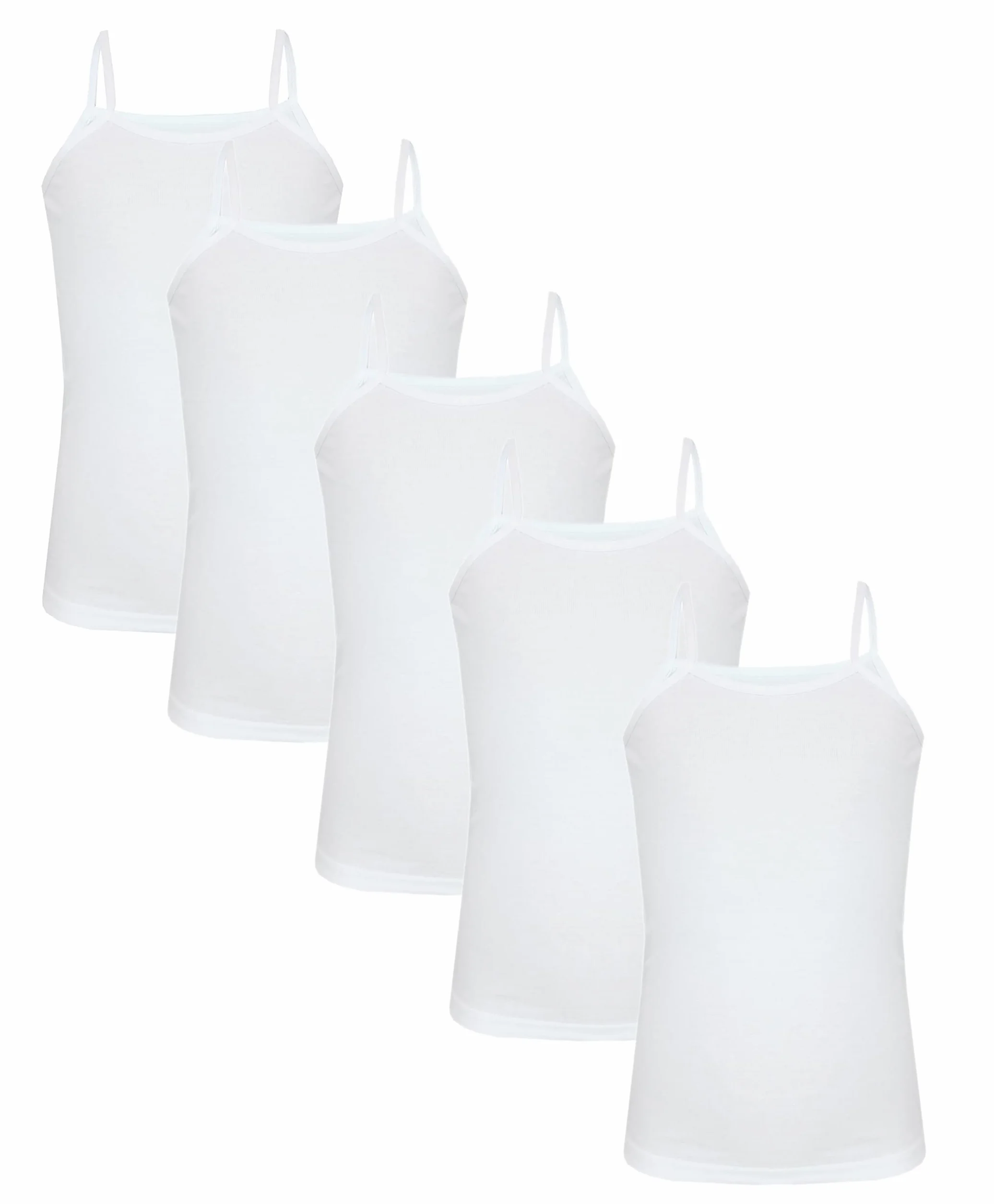 TupTam Lot de 5 Maillots de Corps Fille Débardeur Fines Bretelles Coton Respirant