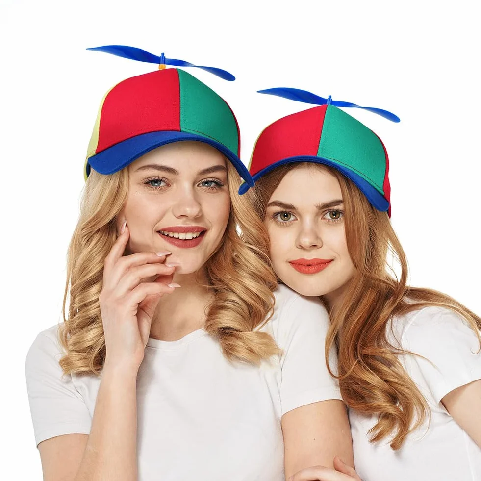 Aomig Casquette à Hélice, Chapeau d'Hélicoptère Réglable pour Adultes Enfant