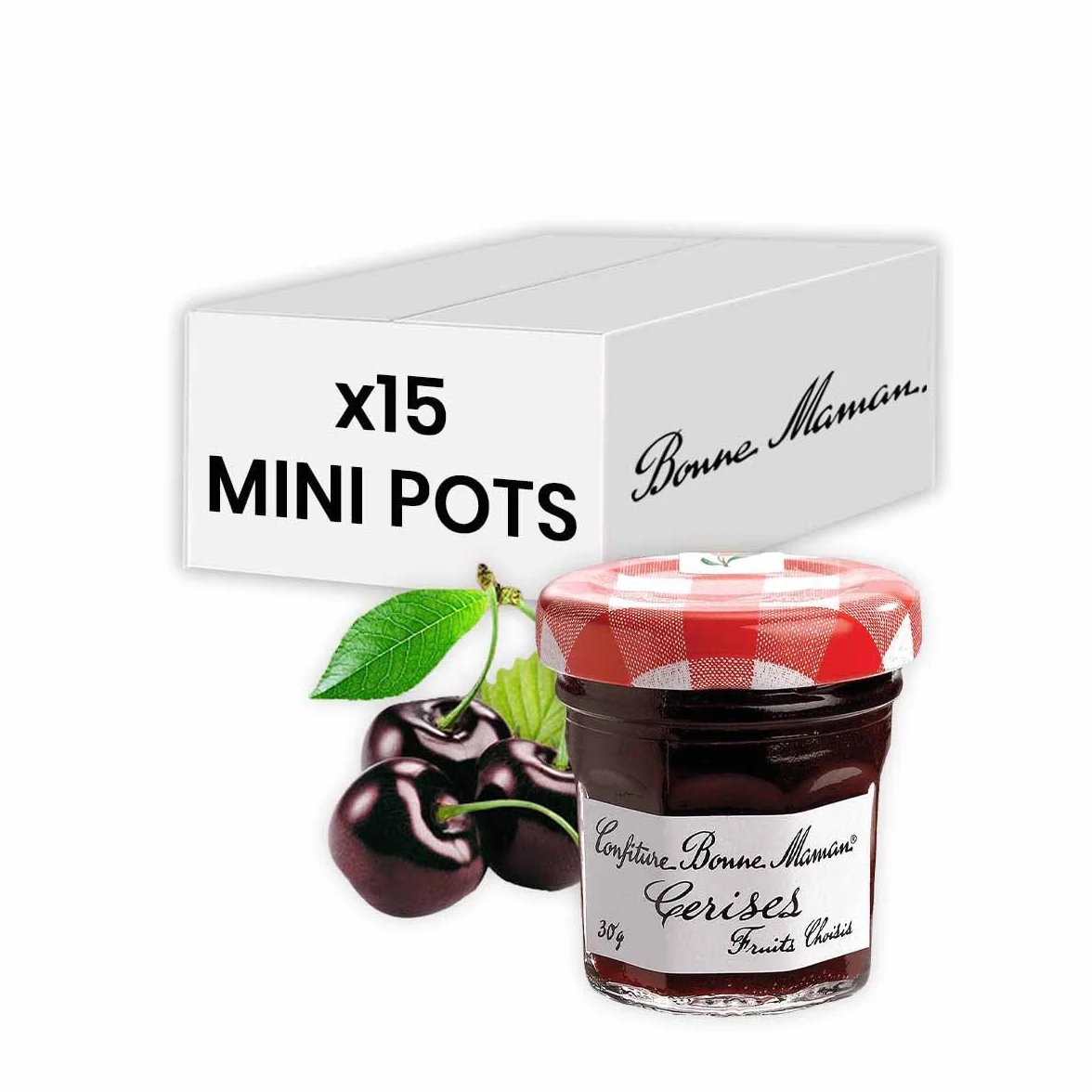 Bonne Maman Pot Confiture Cerise 15 x 30 g