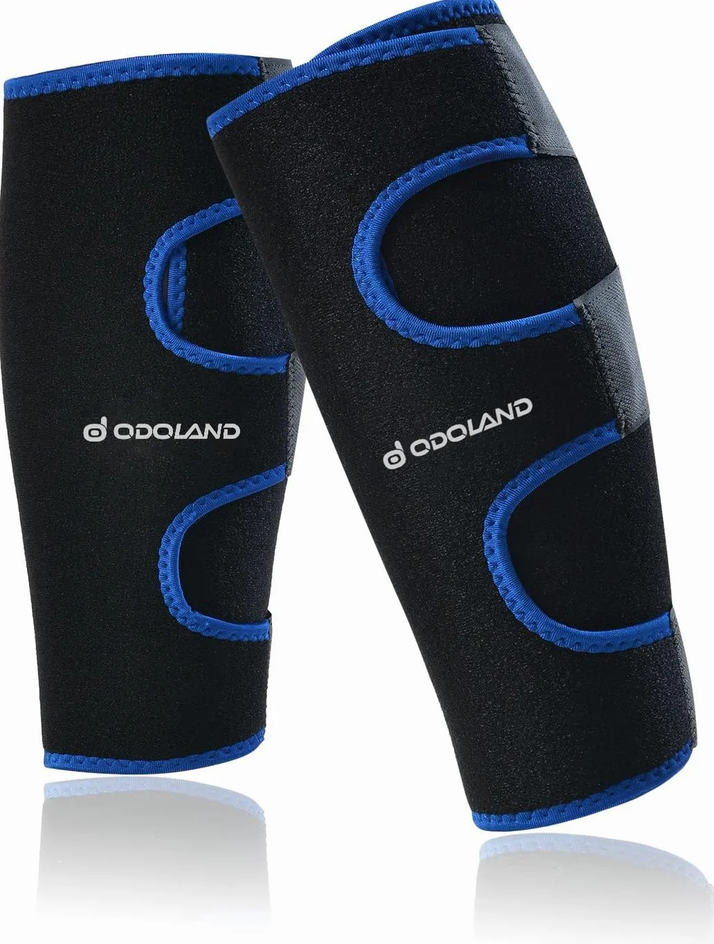 Odoland Bandage Compression Mollet Réglable Graduée Protection Musculaire Trail Triathlon Taille Unique