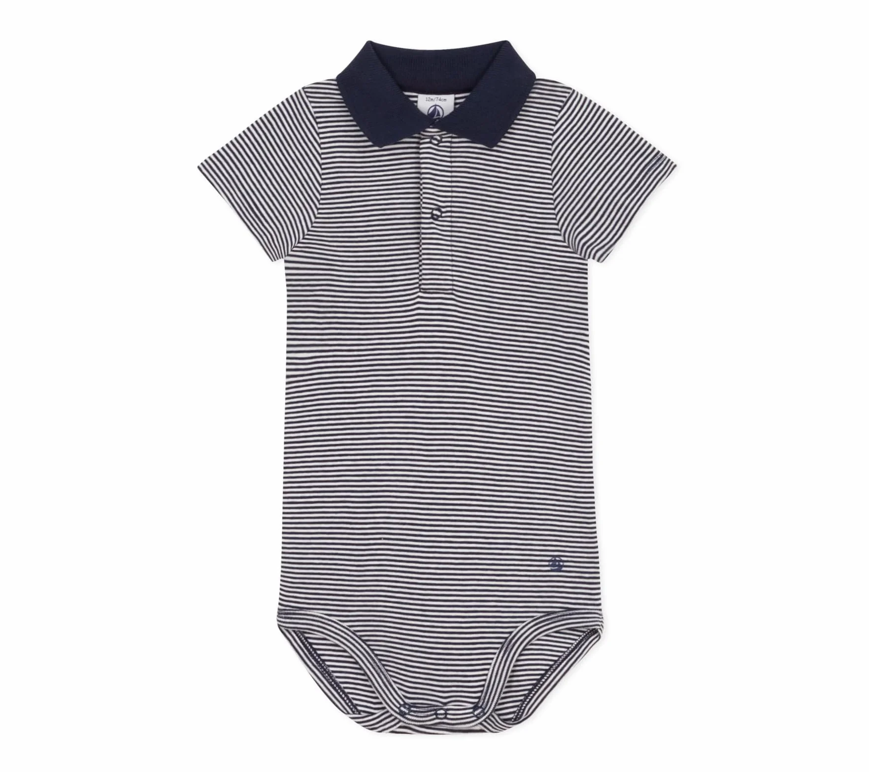 Petit Bateau Body Manches Courtes Col Polo Bébé Garçon Lot de 1
