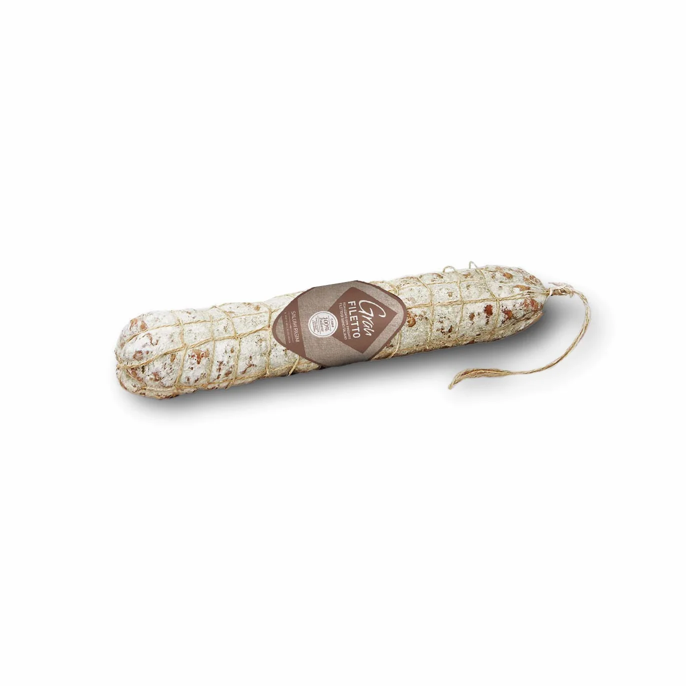 Salame Gran Filetto, Saucisson de filet de porc avec bande, Salumi Pasini, 700gr