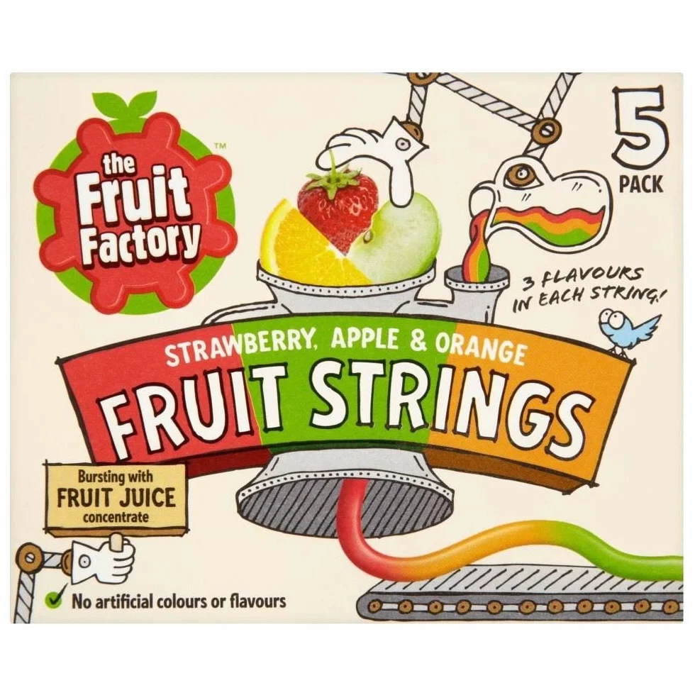 Les fruits usine fraise, pomme et orange fruits Cordes (5x20g) - Paquet de 2