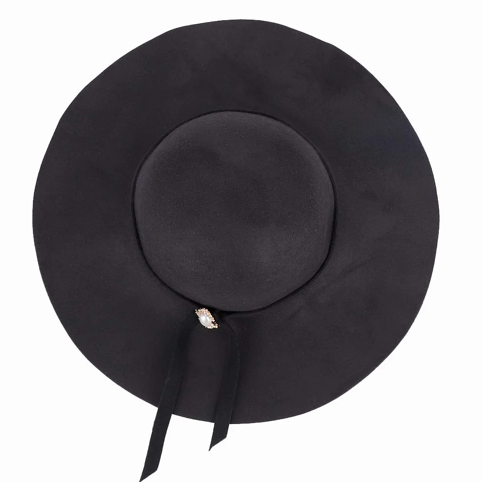 IBLUELOVER Chapeau Hiver Femme Chaud en Feutre Laine Vintage Jazz Hat Pliable Bowler Hats Capeline