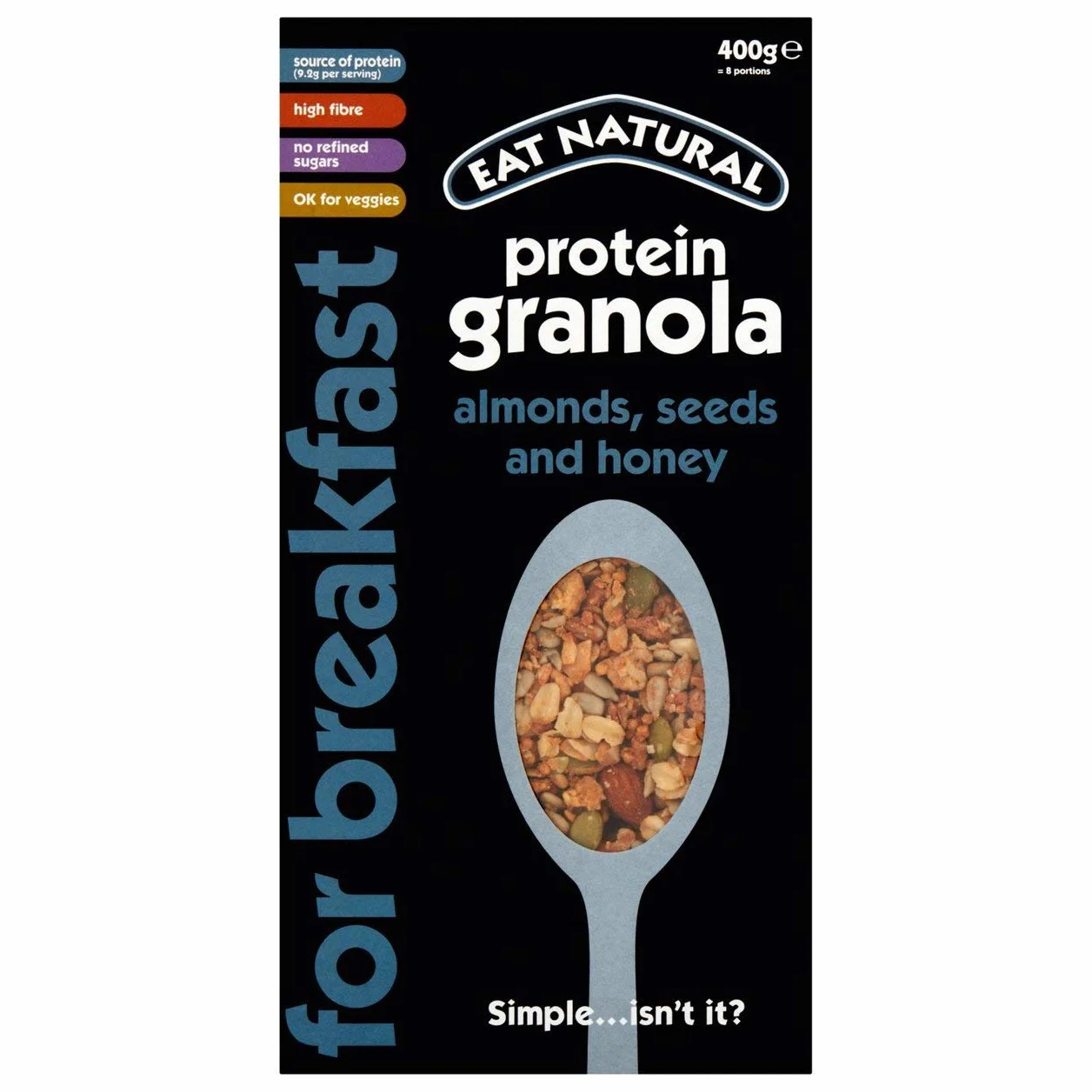 Granola protéiné aux graines d'amandes et au miel 400 g Eat Natural