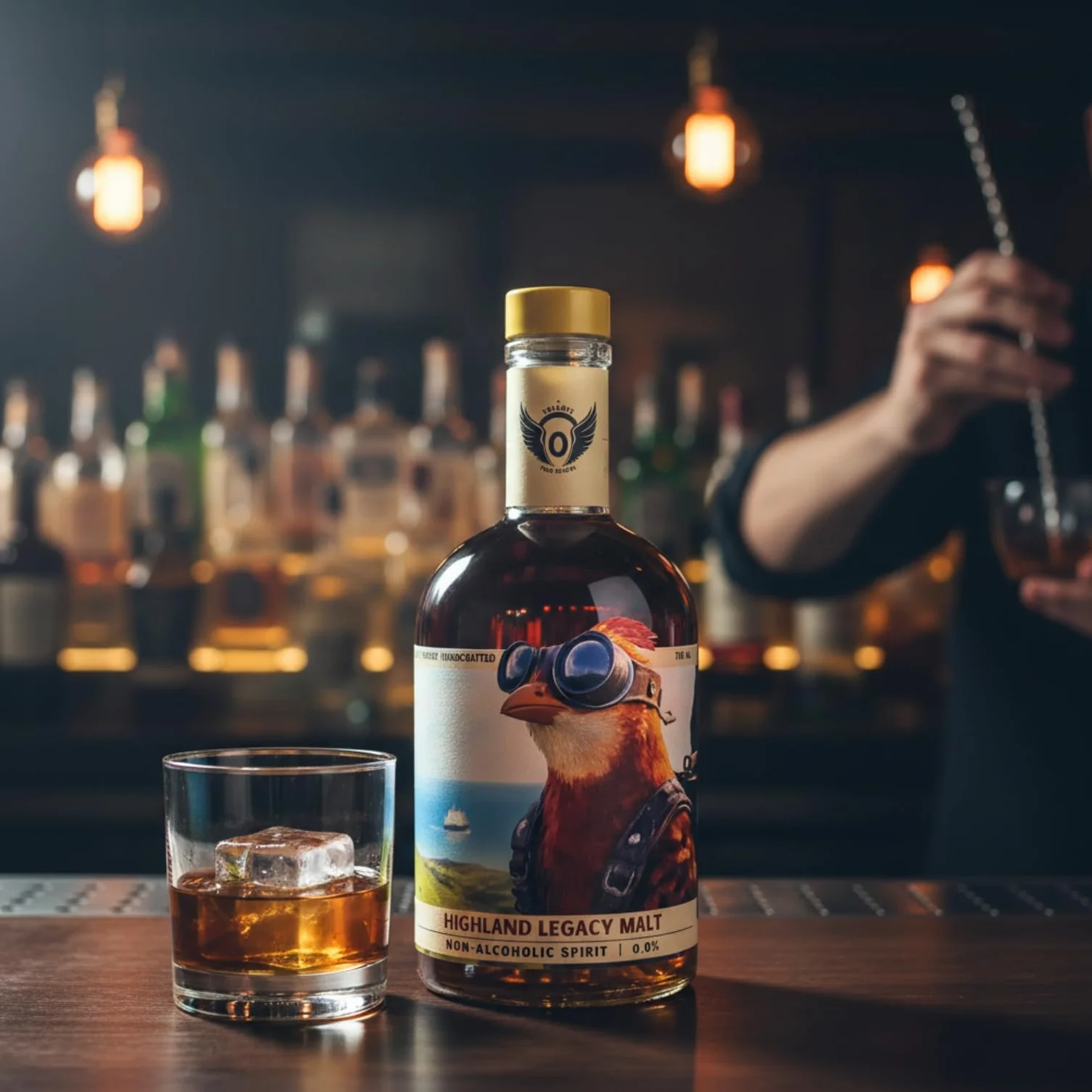 Volante Highland Legacy Malt 0,0% | Alternative sans alcool inspirée du whisky | profil fumé et malté | 700 ml