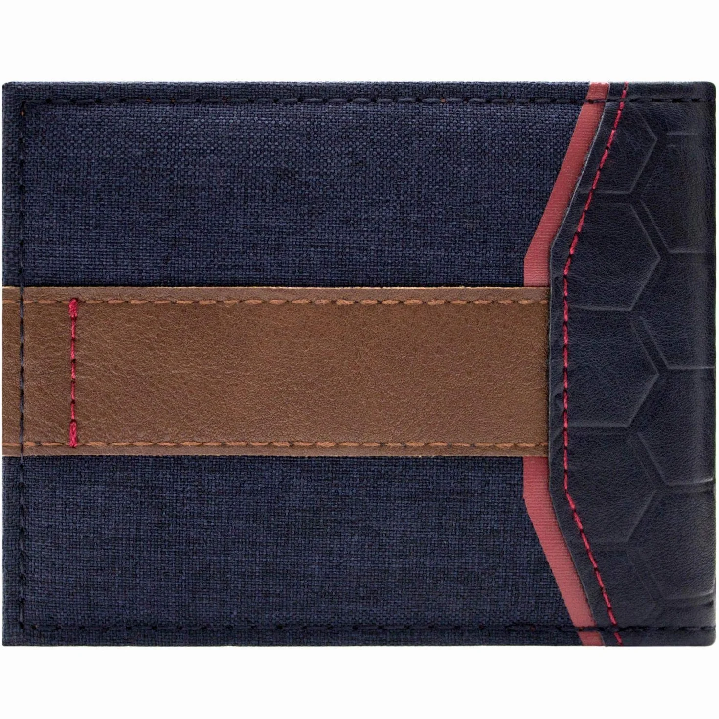 Portefeuille Captain America Étoile et Bouclier Endgame Bi-Fold ID Porte-Cartes Bleu
